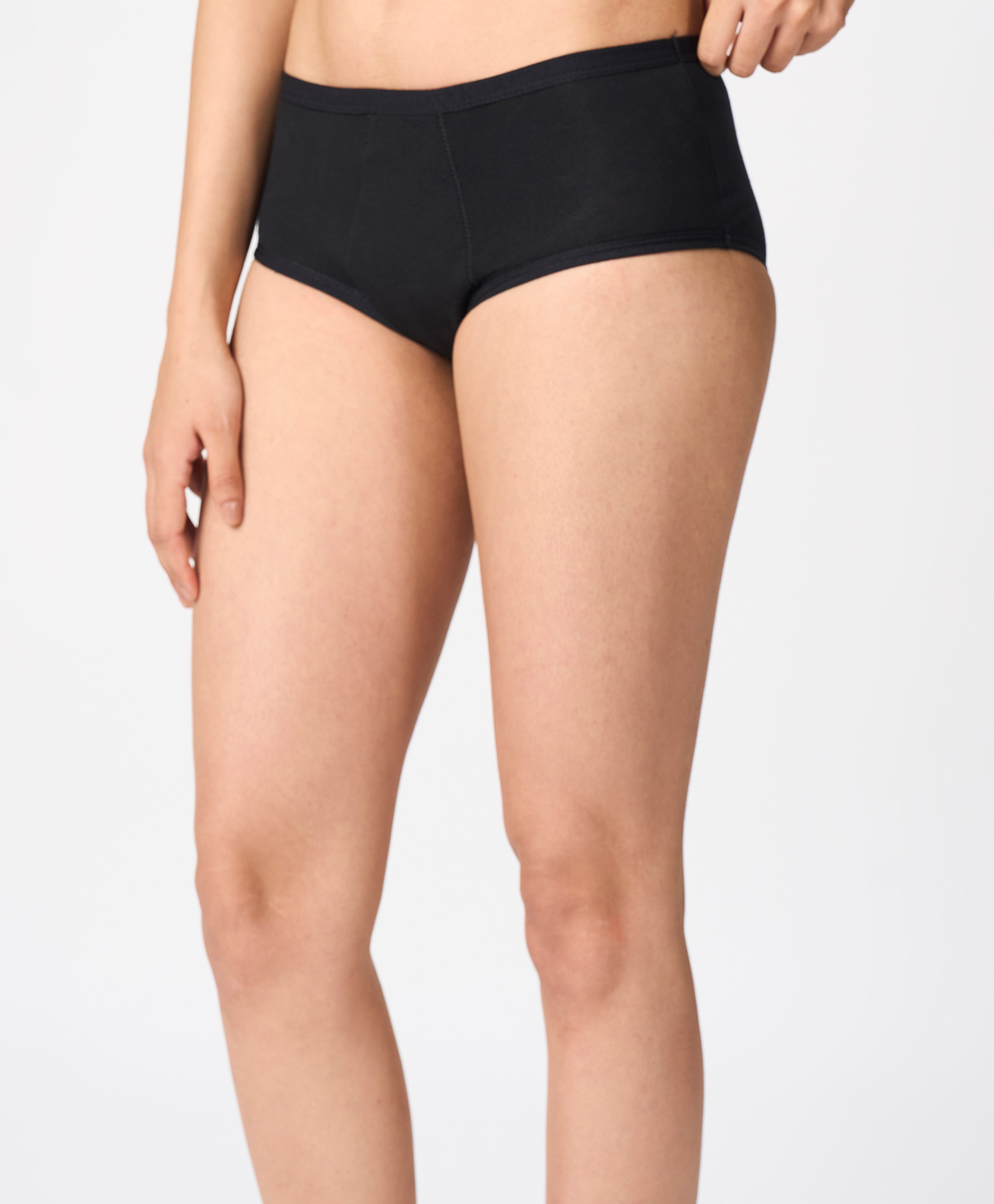 Healthfab GoPadFree Black Reusable Cotton Mid Rise Heavy Flow Period Panty - 2XS-image-8