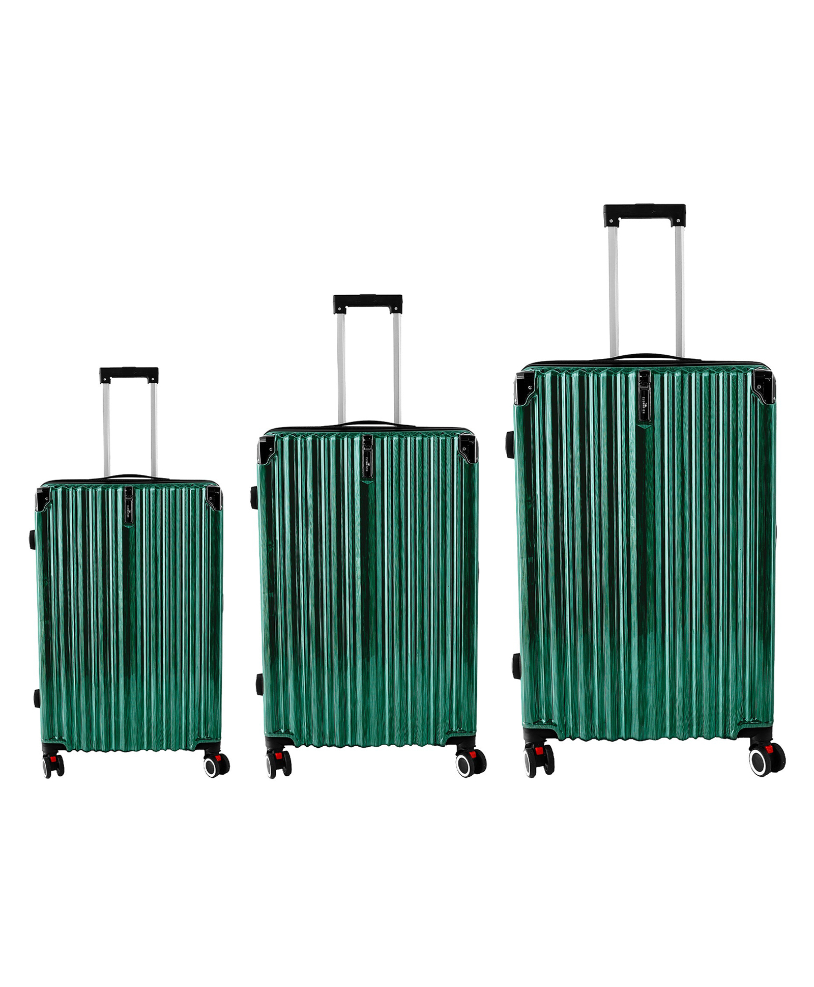 Clownfish Luxury Travel Luggage Set of 3 (20"/24"/28") |Green|(31.4L/53L/84L) |CF016-GRN