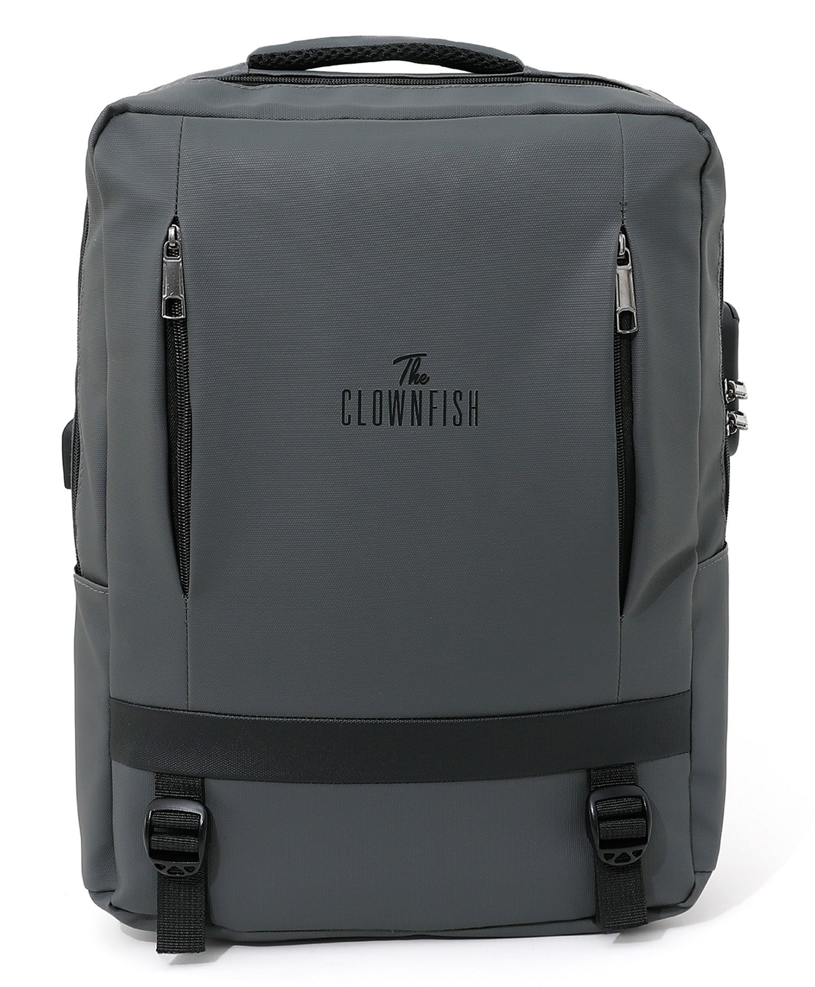 the clownfish Water resistant Travel laptop Cabin Backpack|Grey|YSC3008GY-picture-35