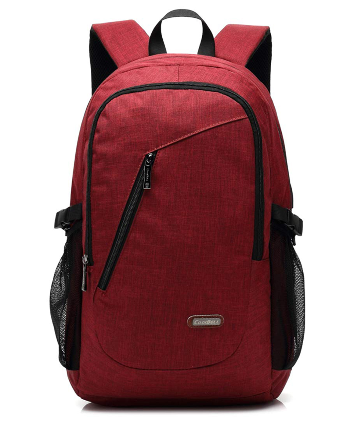(TCFCB-6008-RD) THE CLOWNFISH CoolBELL Hot Style Modern WaterResistant Laptop Bag with USB Charging Port Fits 15.6 Inch Laptop Red..-picture-39