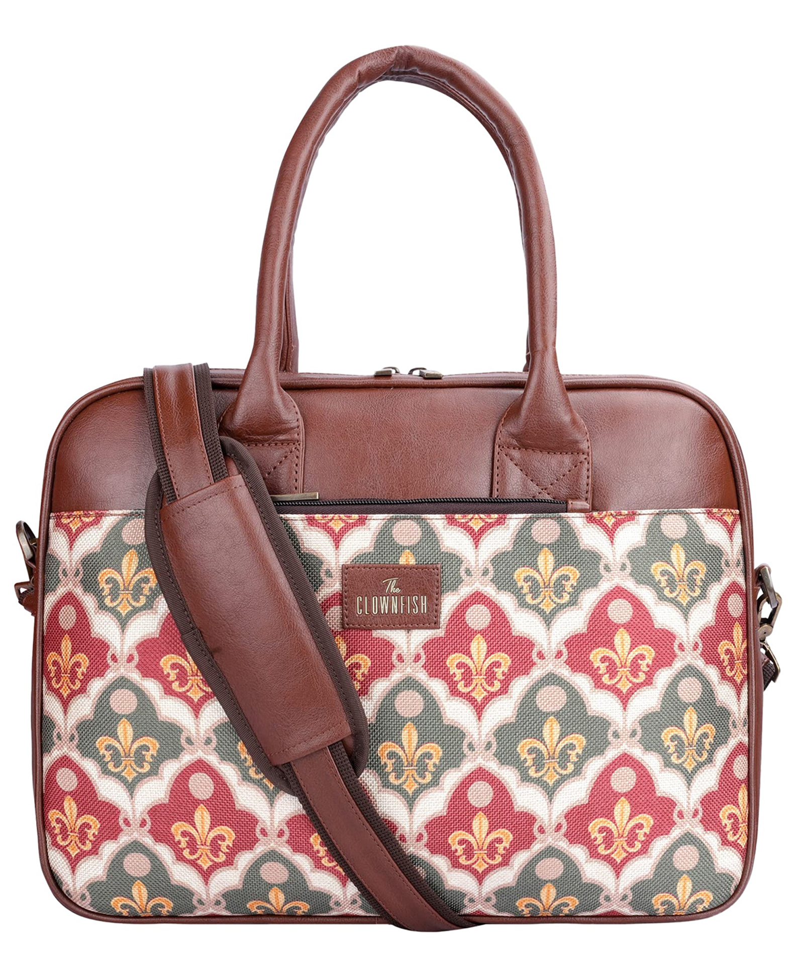 (TCFWLBJU-GA-156PK1-RNG)- The Clownfish Womens Laptop Bag -(Deborah Pink Rango..-picture-12