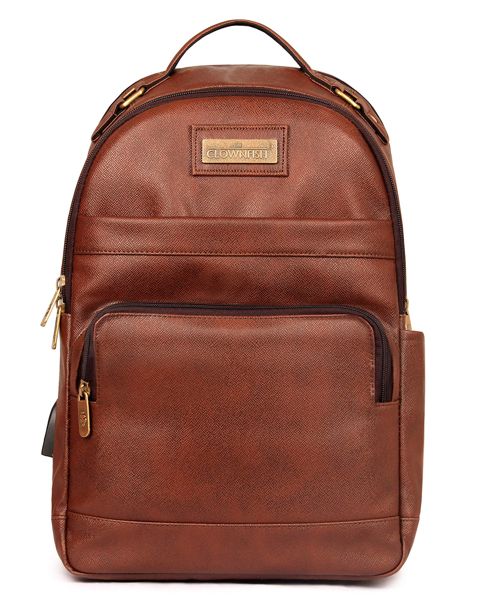 (TCFBPFL-GA156ABR1) The Clownfish Victor 27 liters Vegan Leather Mature Unisex Laptop Backpack for 14 inch Laptop (Amber)..fg-picture-42