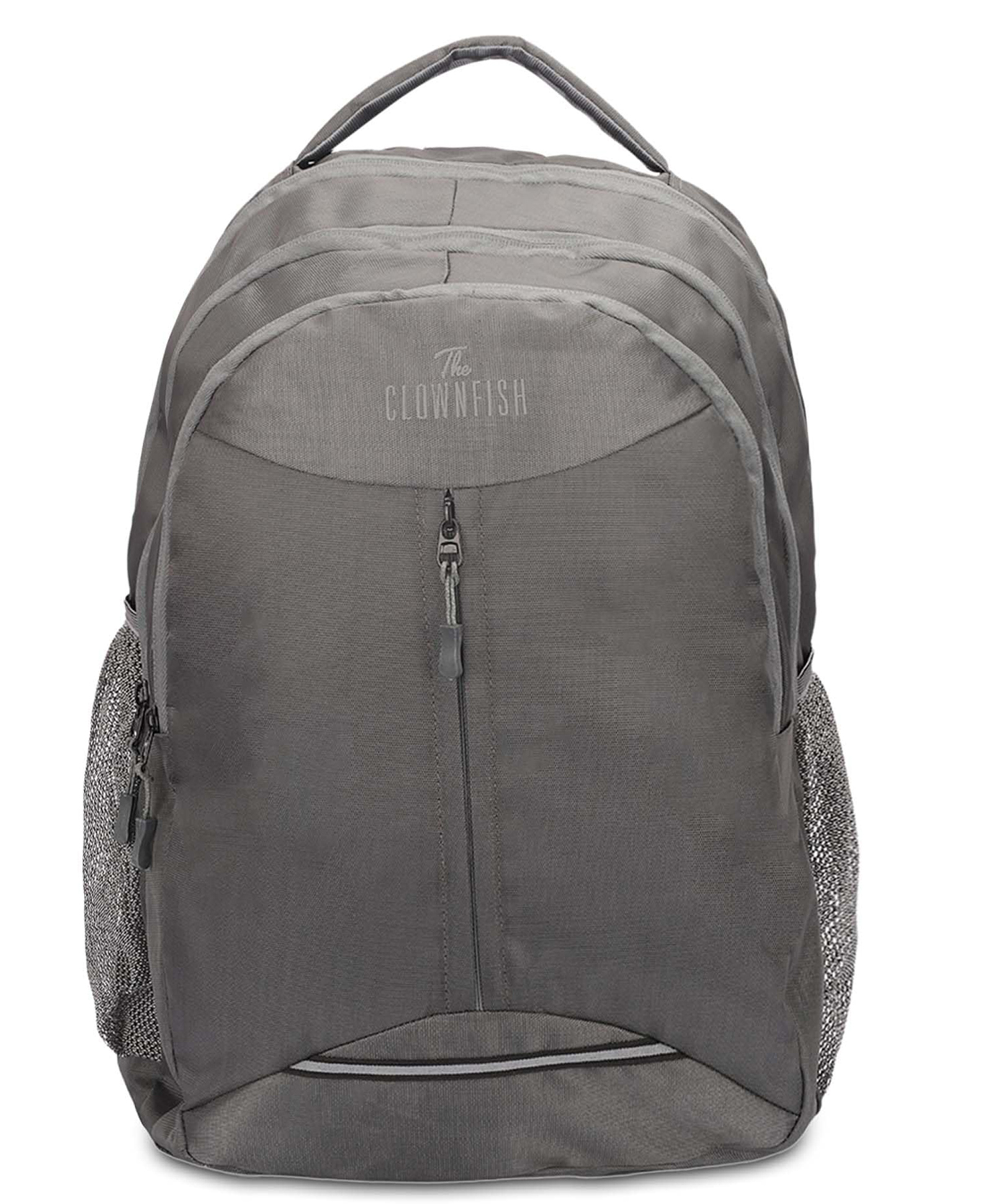 (TCFBPPO-G156GRY1)- The Clownfish Madison Series 23 liters Polyester 15.6 inch Laptop Backpack with Backpack Cover Office College School Bag Travel Backpack For Men and Women-Grey-picture-15