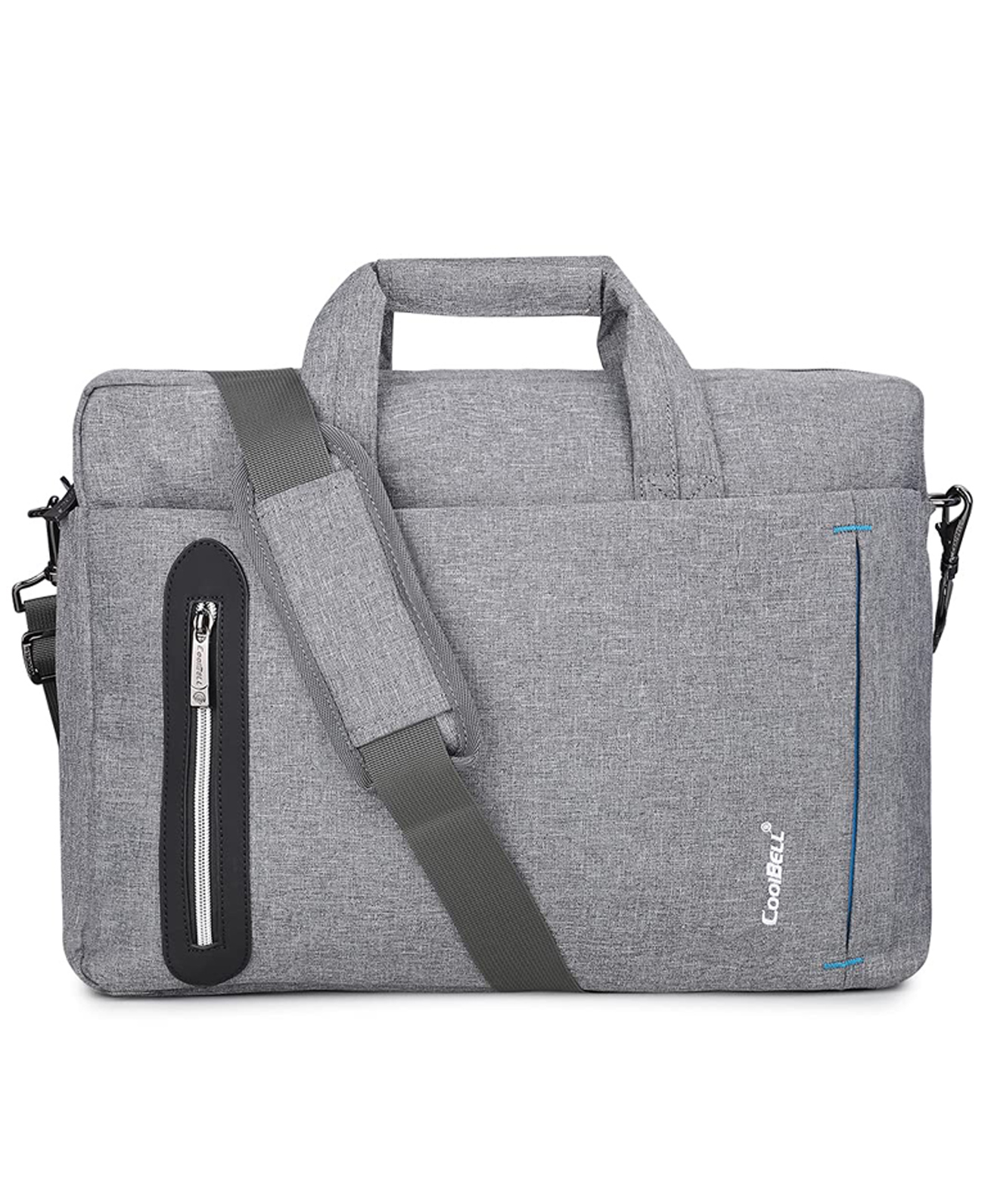 (TCFCB-2619-GY) CoolBELL Lightweight Slim Nylon Unisex 15.6 inch Laptop Notebook MacBook Messenger Bag Grey-image-37