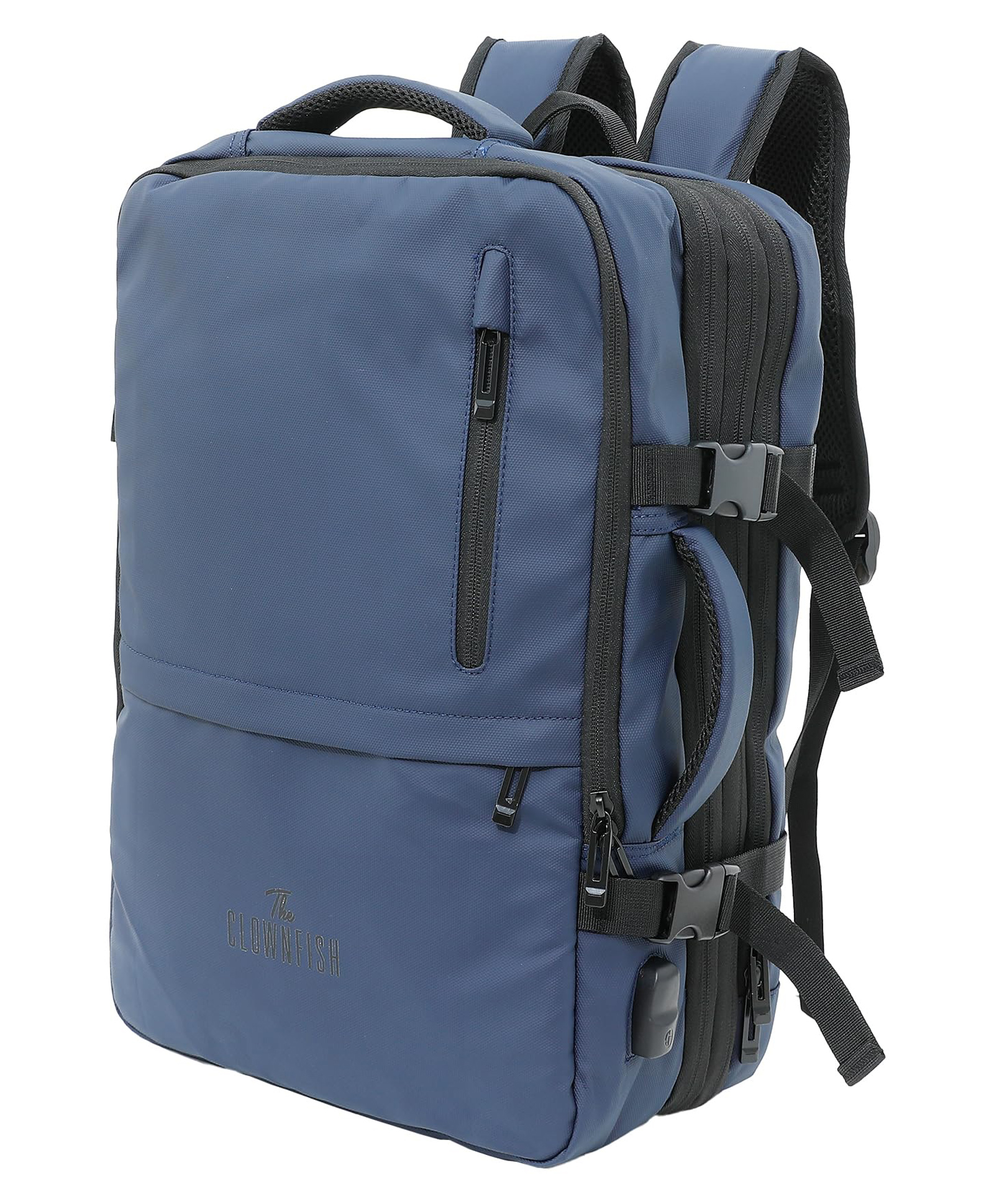 the clownfish Travel laptop Cabin Backpack with Side buckle|Navy Blue|YSC1904BU-picture-41