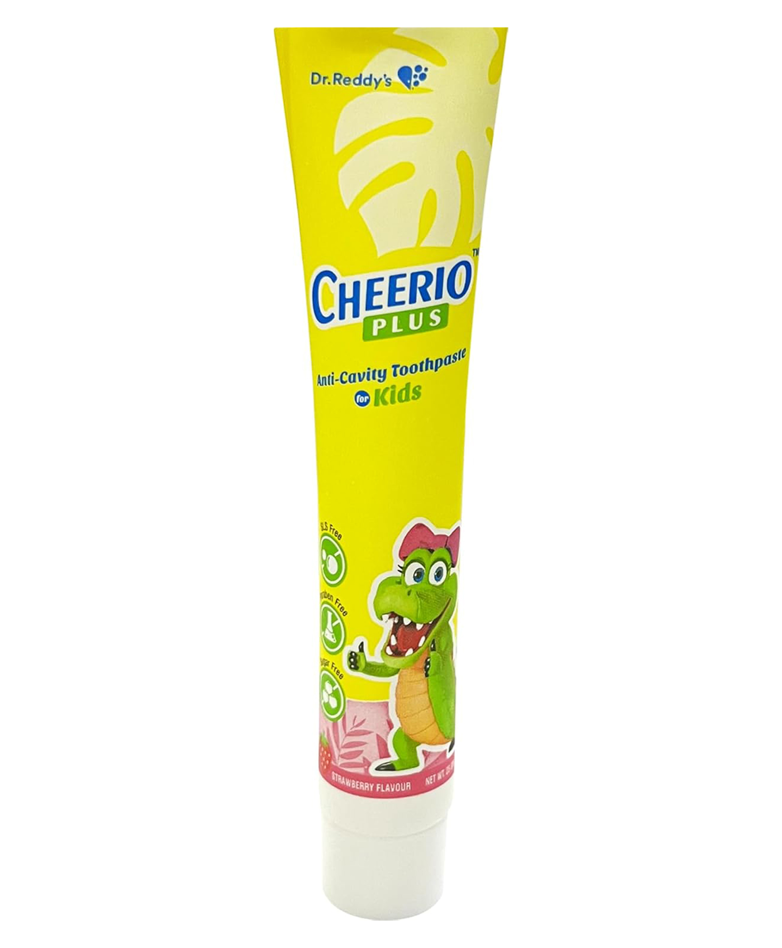 Cheerio Plus Strawberry Flavour Sugar Free Kids Anti Cavety Toothpaste - 75 g