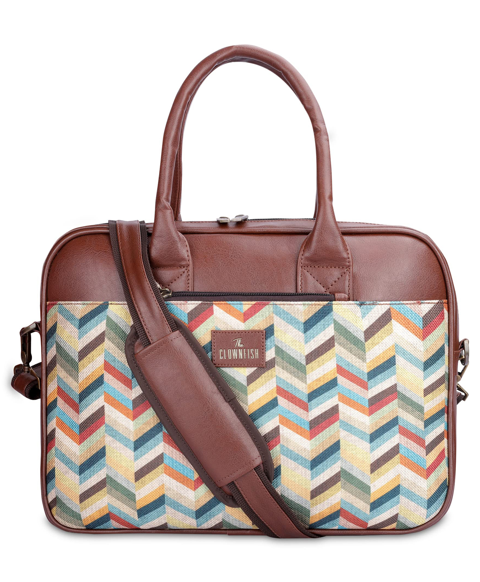 (TCFWLBJU-GA-156MLC4-RBW)- The Clownfish Womens Laptop Bag -(Deborah Multicolour Rainbow Design)-picture-11