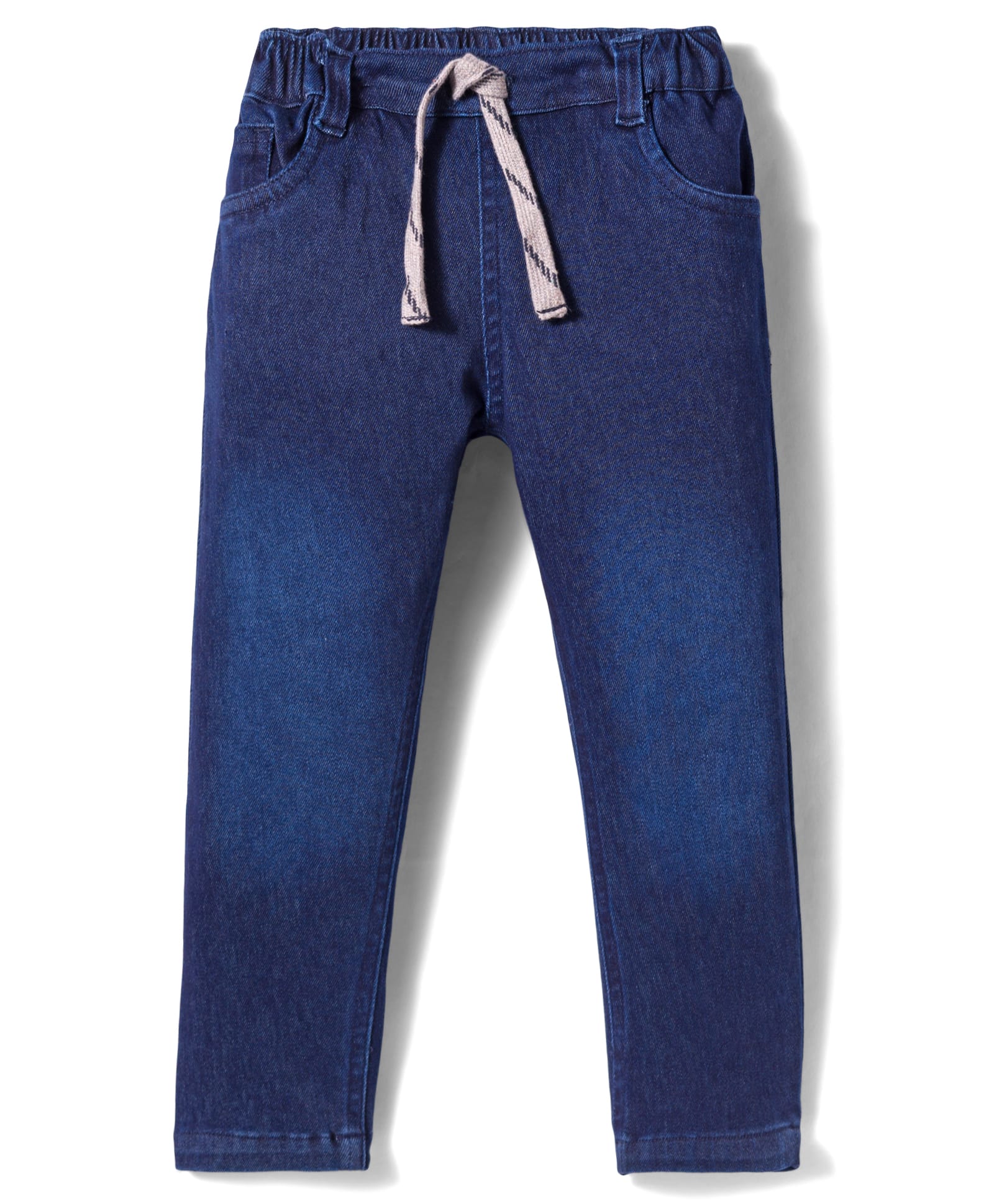 Simply Full Length Washed Denim Jeans - Navy Blue-picture-23