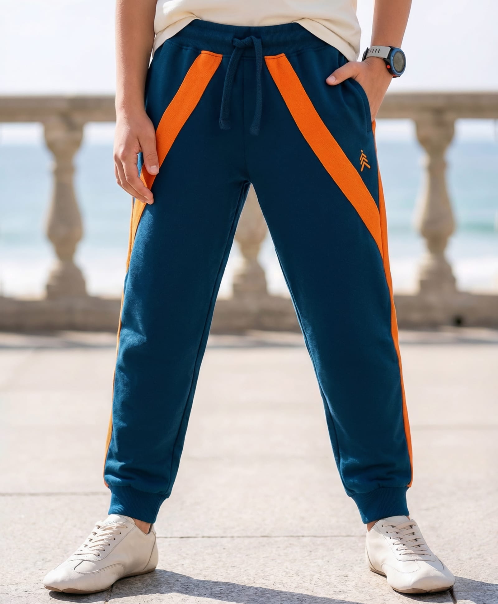 Pine Kids 100% Cotton Knit Full Length Cut N Sew Lounge Pant - Navy Blue-picture-21