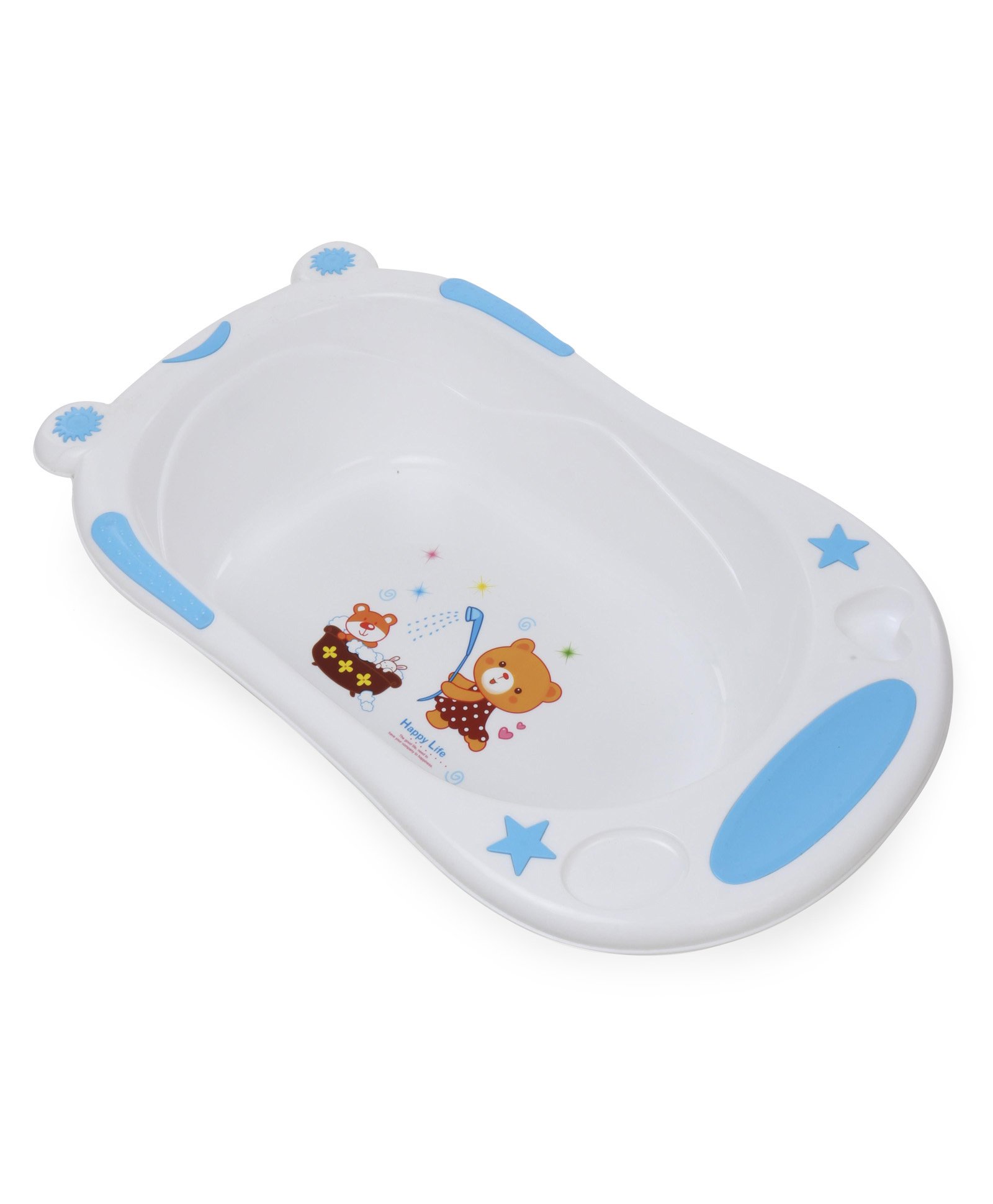 Baby Bath Tub - White & Blue (Print May Vary)-image-49