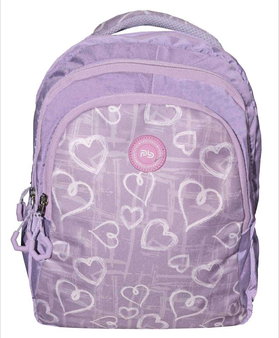Pearlbags Polyester Water Resistant Printed Small Backpack With 3 Compartment For Kids Purple - Height 14 Inches-image-8
