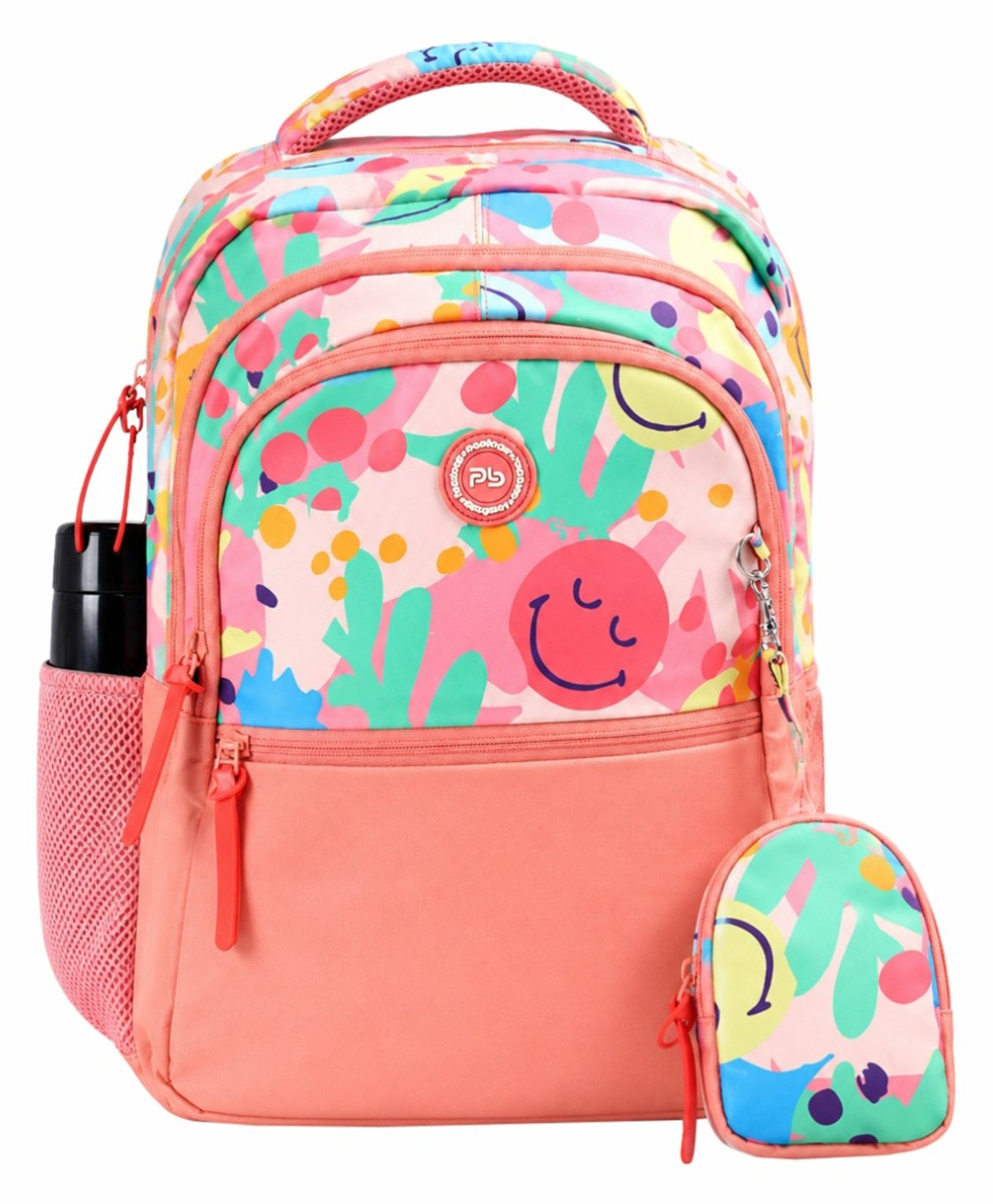 Pearlbags Polyester Water Resistant Casual Backpack With Pencil Pouch For School For Boys and Girls Peach -Height 16 Inches-picture-48
