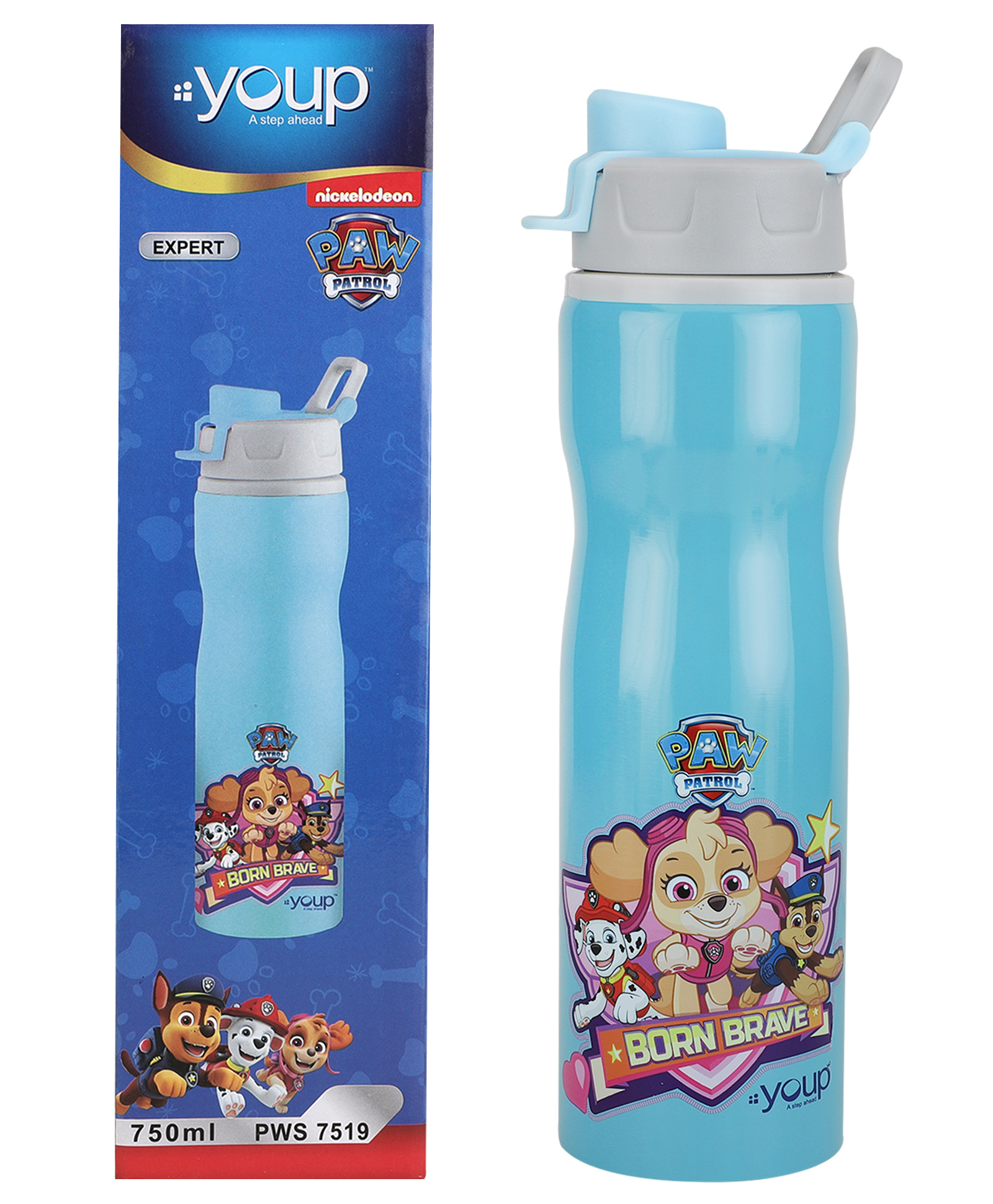 Youp Stainless steel blue color Paw Patrol kids loop cord bottle EXPERT - 750 ml-picture-27