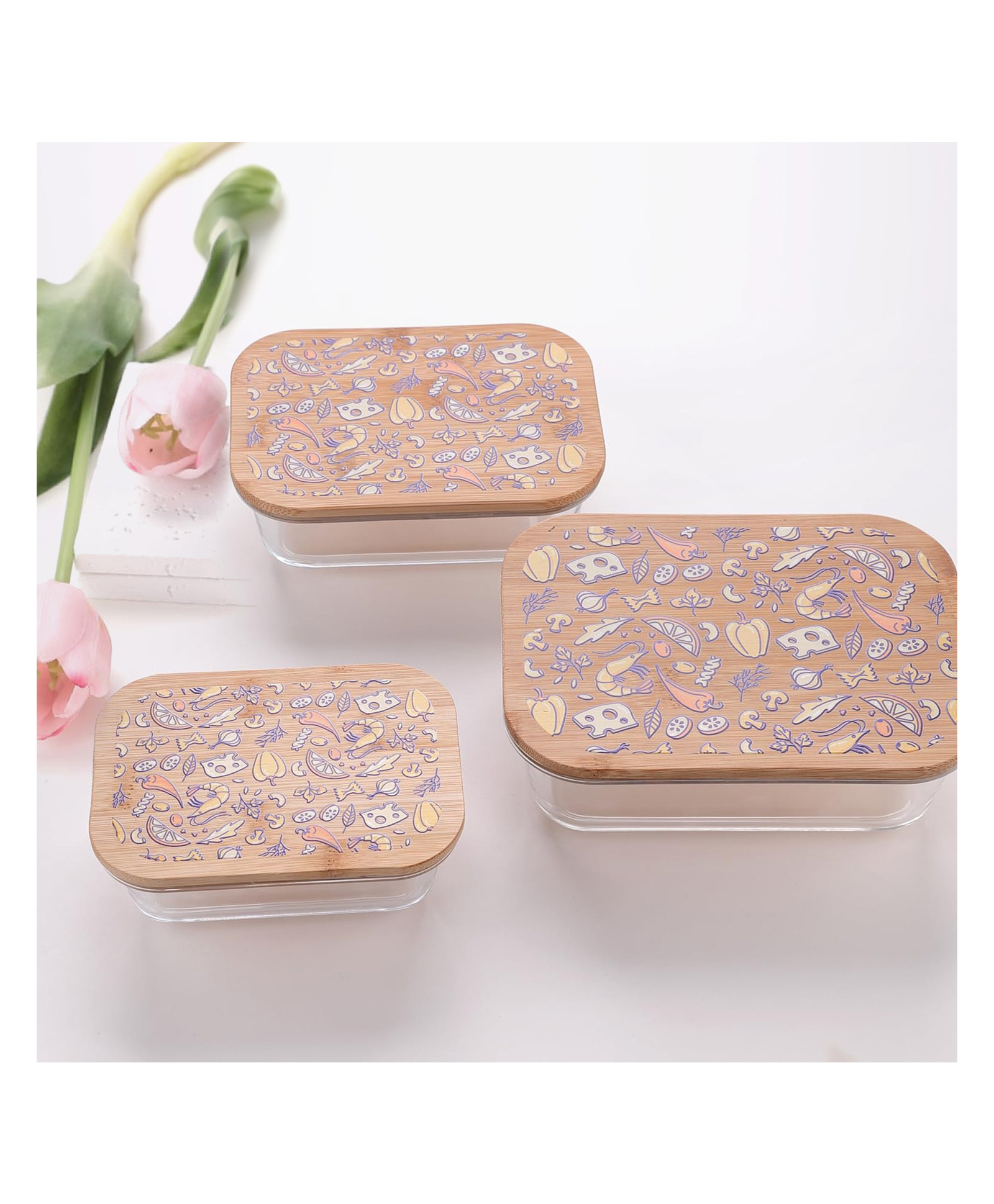 the better home Borosilicate Food Container - Rectangle(Ratatoulie) | SAN009-RTL | Pack of 3-picture-10