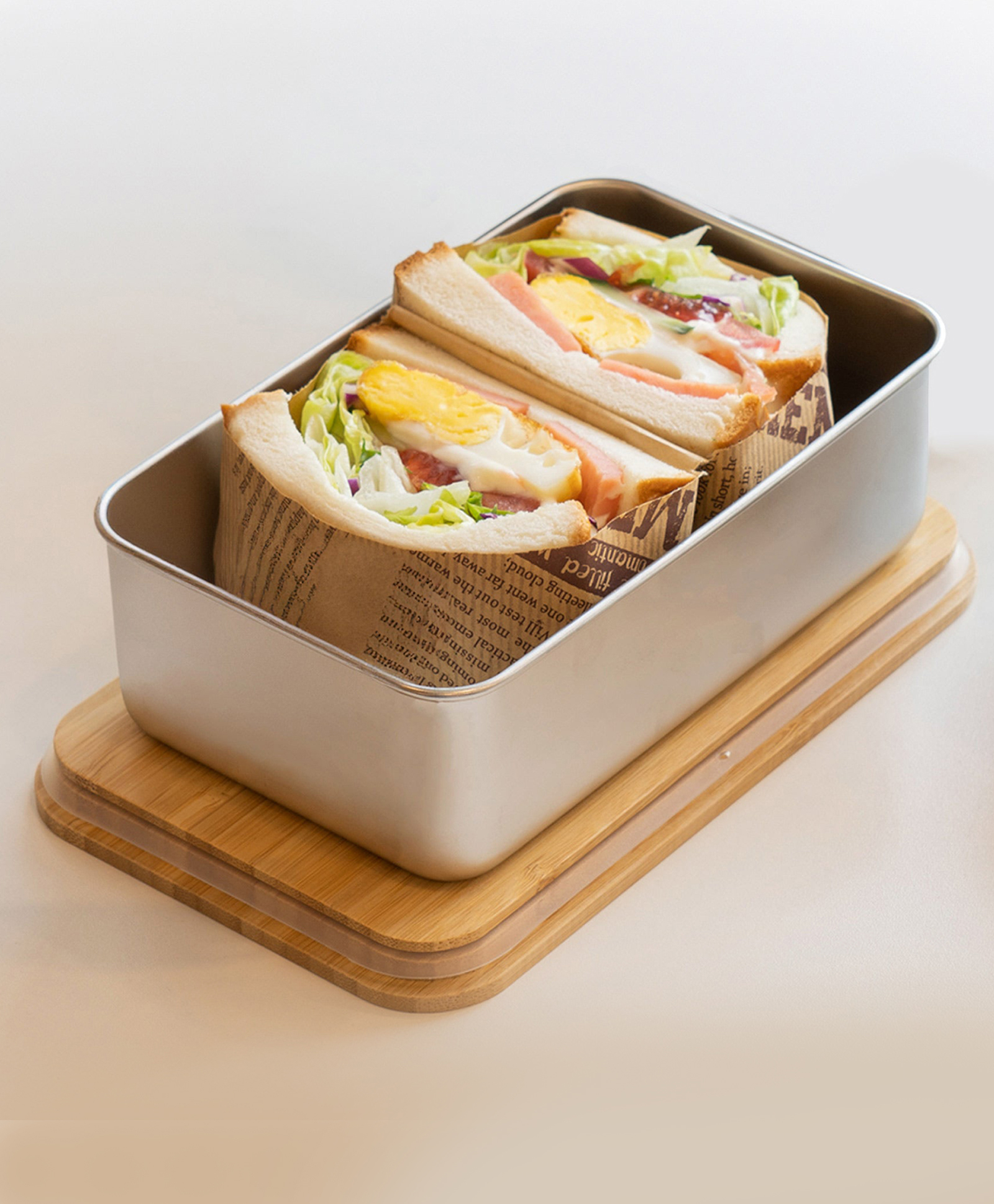 the better home Food Container / Tiffin with Bamboo Lid Strap - rectangle - 950ml | 950ml | SQZP950RC-N-picture-43