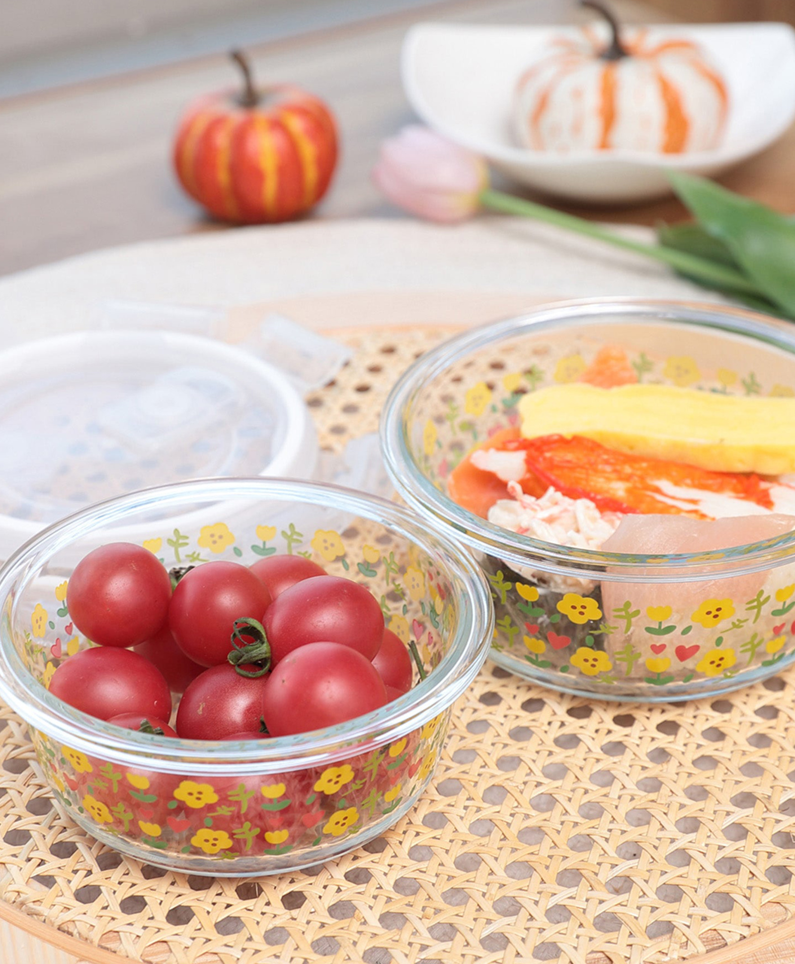 Borosilicate Printed Container with lid (Round) | JDA049-MUL | Multi | Pack of 2-image-12