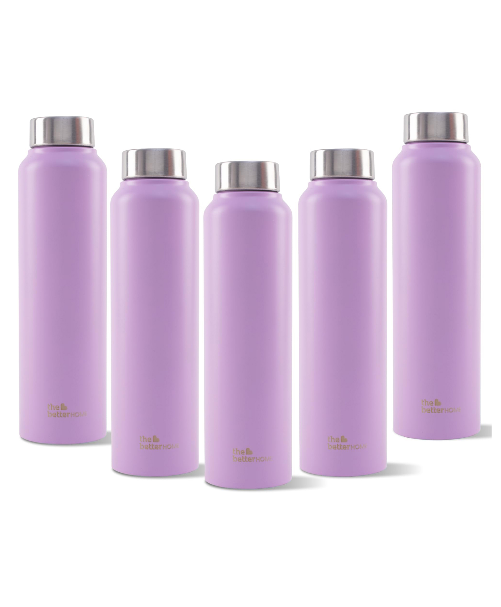 The Better Home Stainless Steel Bottle 1 Litre | Leak Proof, Durable & Rust Proof | Non-Toxic & BPA Free Steel Bottles 1+ Litre | Eco Friendly Stainless Steel Water Bottle (Pack of 5) (Purple)-image-42
