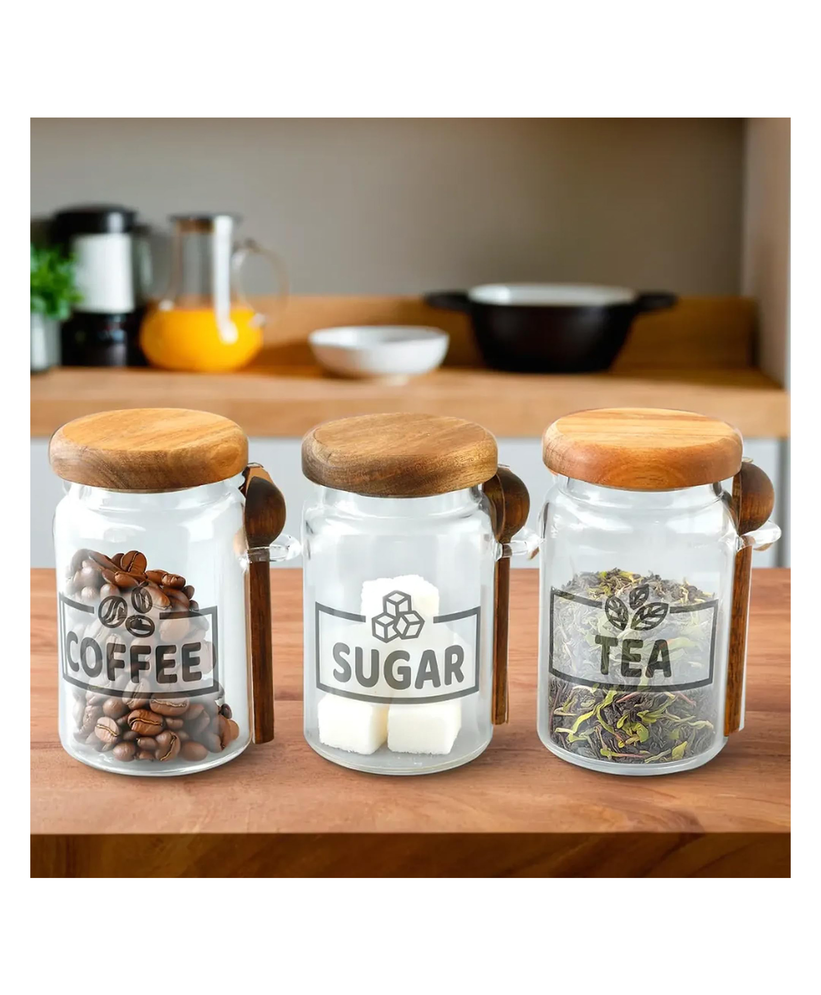 The Better Home Borosilicate Glass Jars For Kitchen (Set of 3-500ml Each) Glass Container With Lid| Air Tight Container For Storage| Dishwasher Safe Container For Kitchen Storage Set| Transparent-image-41
