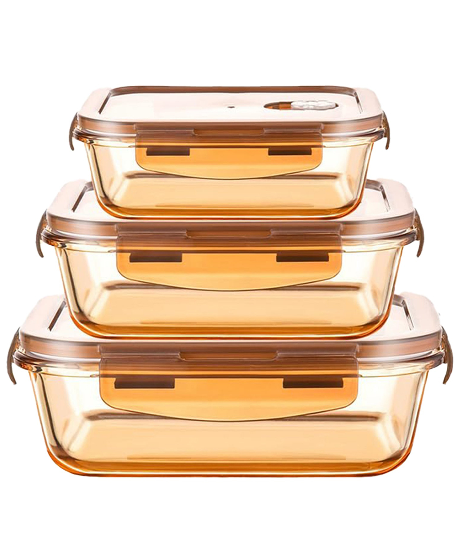 Borosilicate Glass Container with PP lid-Rectangular|JDA020-AMB|Amber|S 365 MLM 600 MLL 970 ML|Multi Pack-image-9