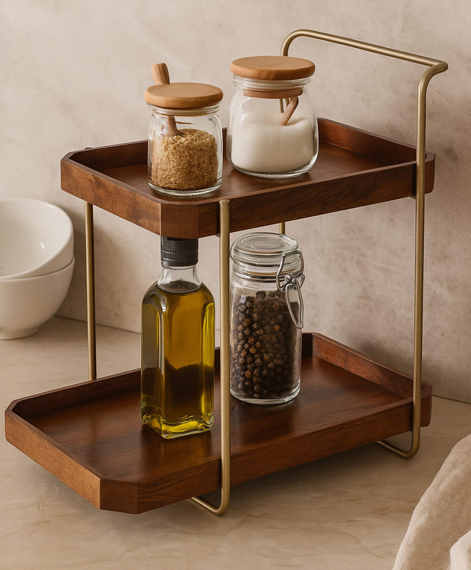 Kitchen Tray set with 2-Tier Counter Top-image-2