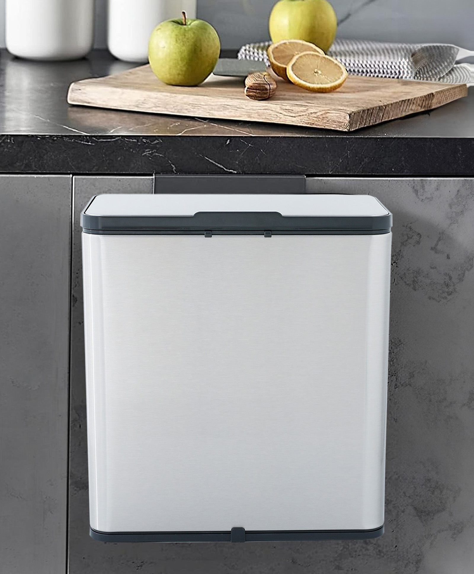 6L Hanging Dustbin with inner bucket | YW-541-6L-SR | Silver-image-19