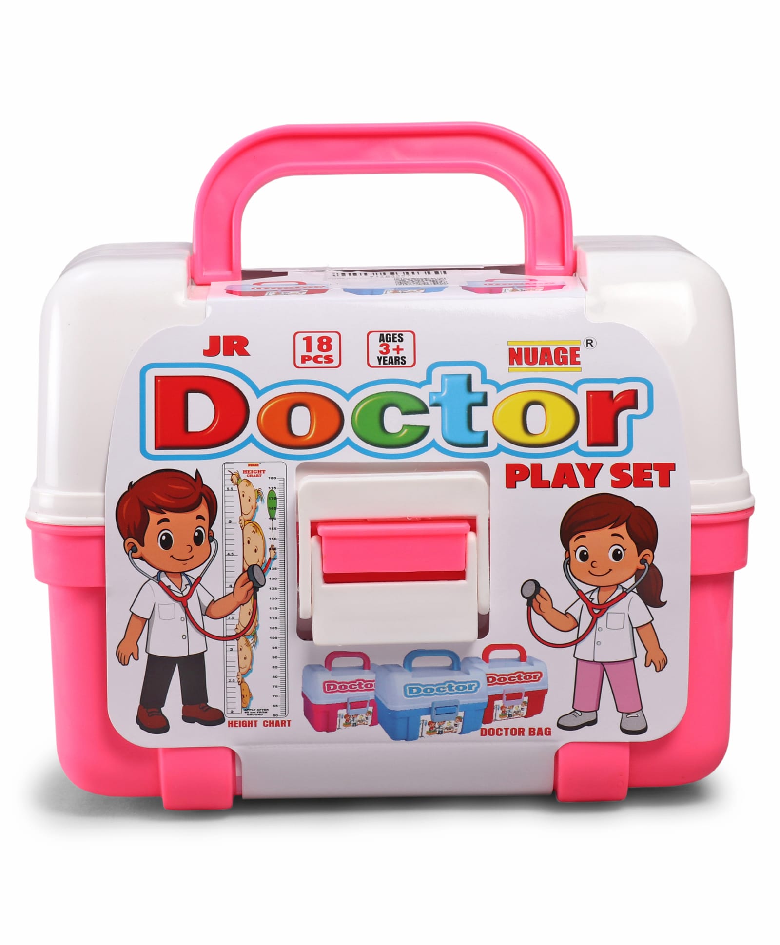 Petals Jr Doctor Set with 18 Pieces - Pink