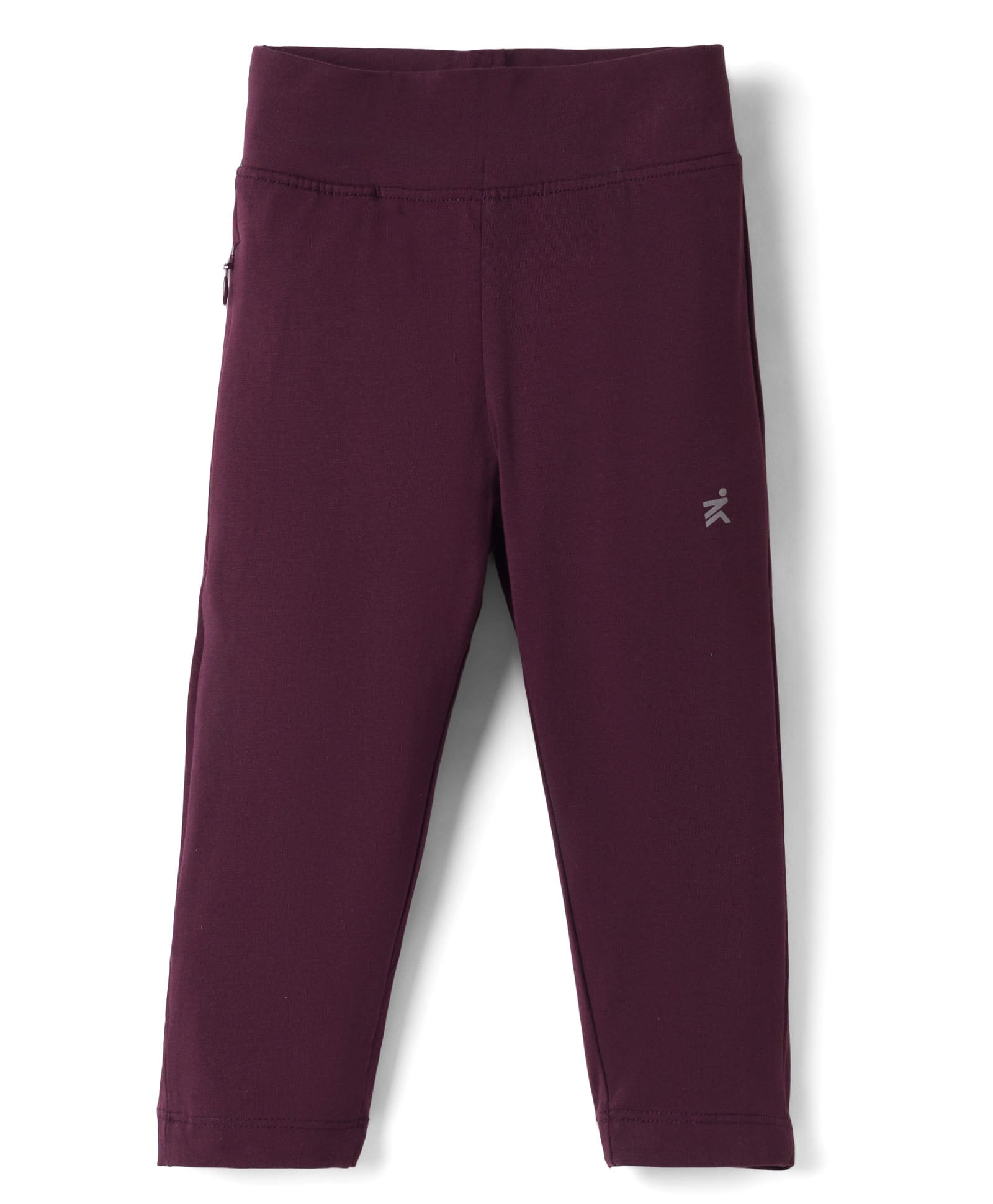 Doreme Cotton Knit Full Length Solid Color Legging - Wine-image-29
