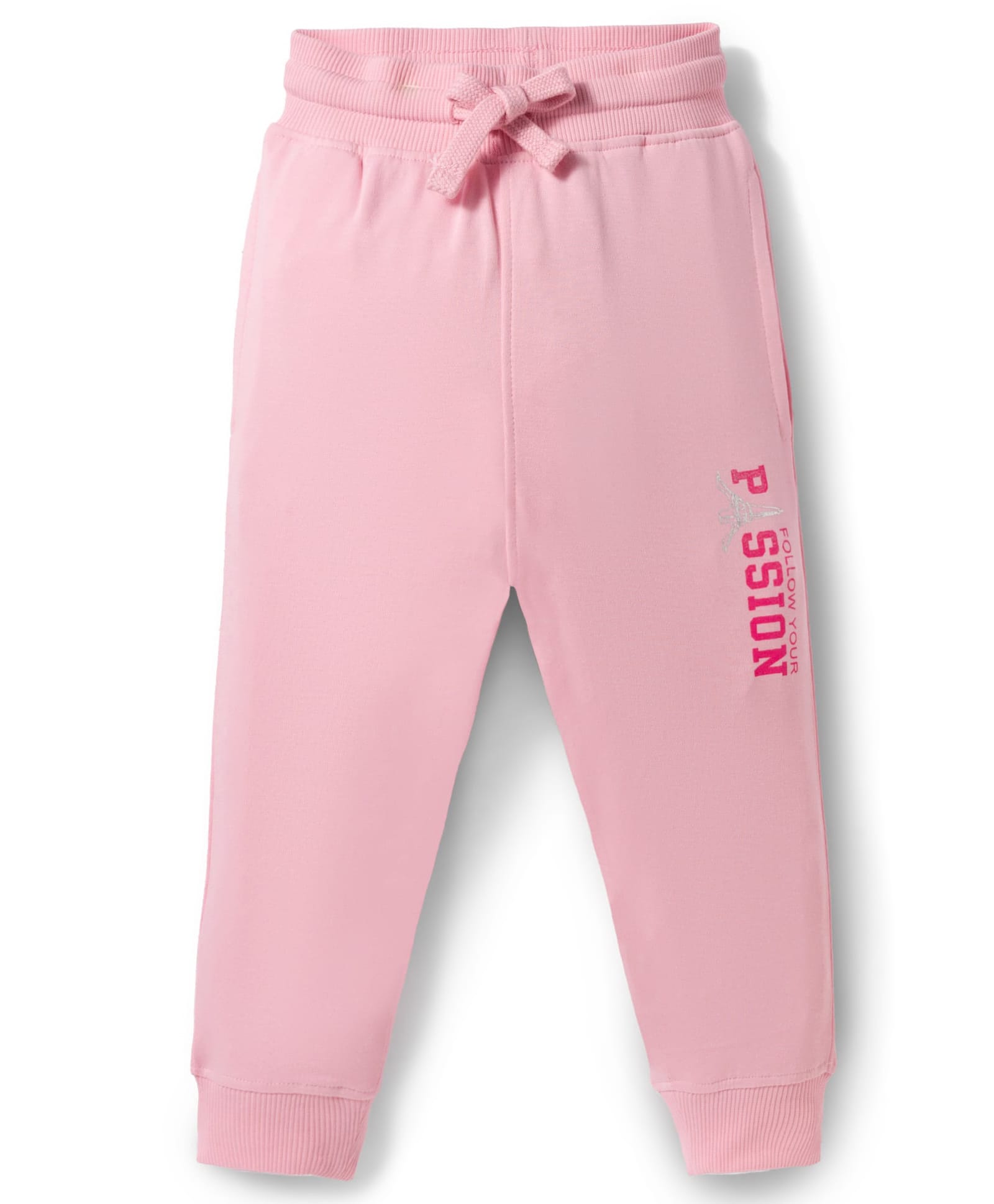 Doreme Cotton Knit Full Length Lounge Pant with Passion Print - Pink-picture-23