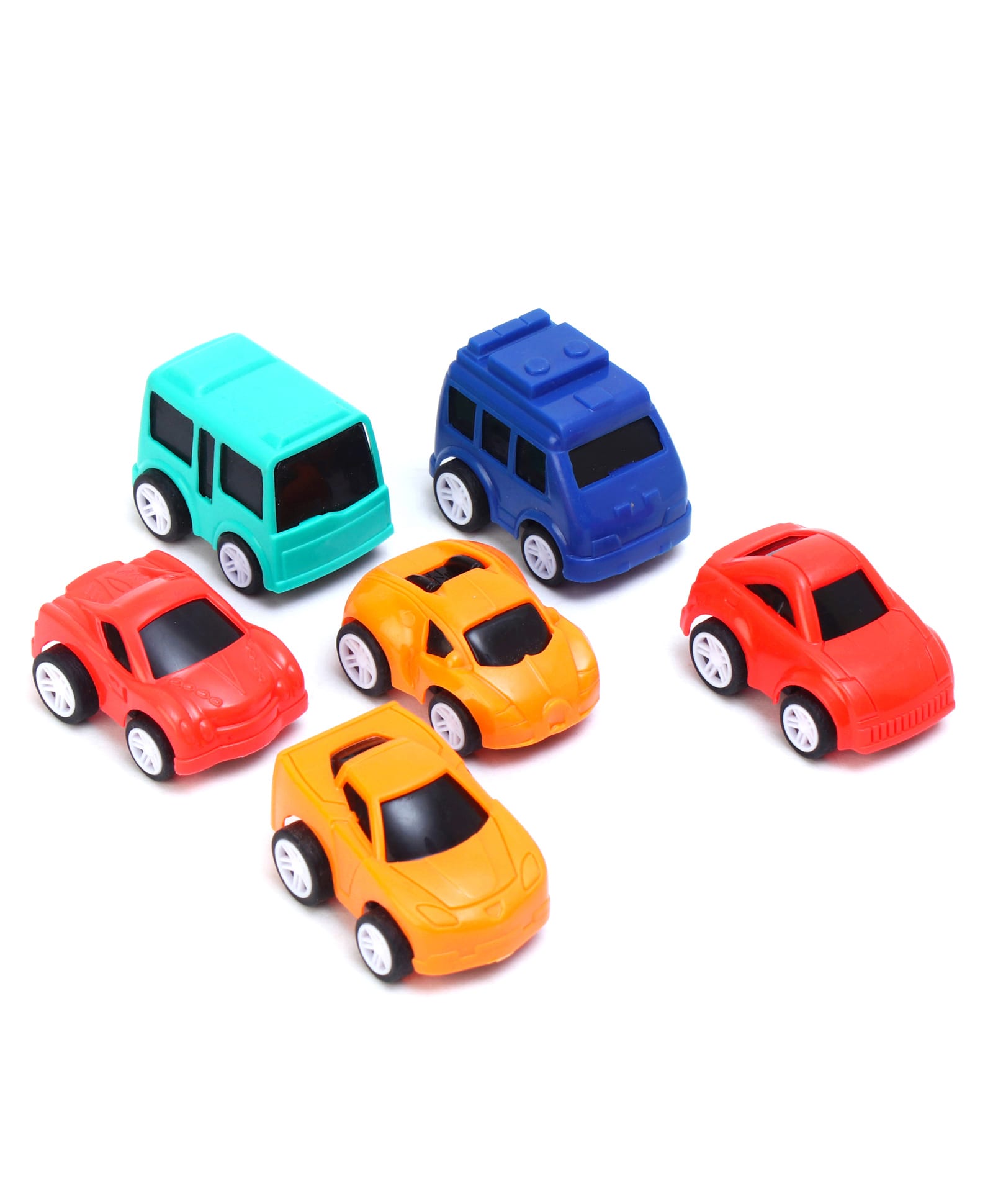 KiddyBuddy Mini Pullback Car Set Pack of 6 - Multicolour-image-6