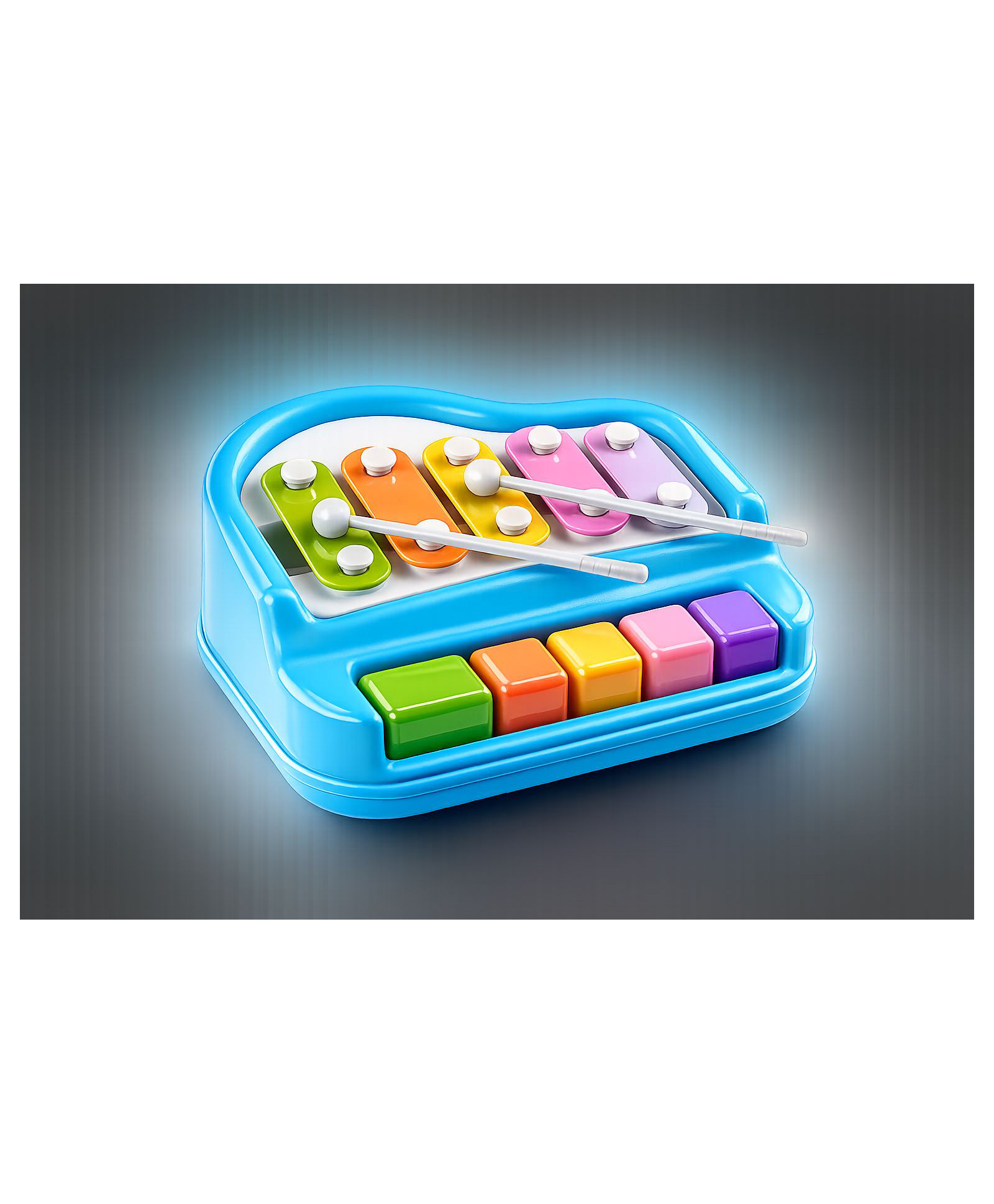 KiddyBuddy Xylophone Cum Piano With 5 Keys - Blue-image-19