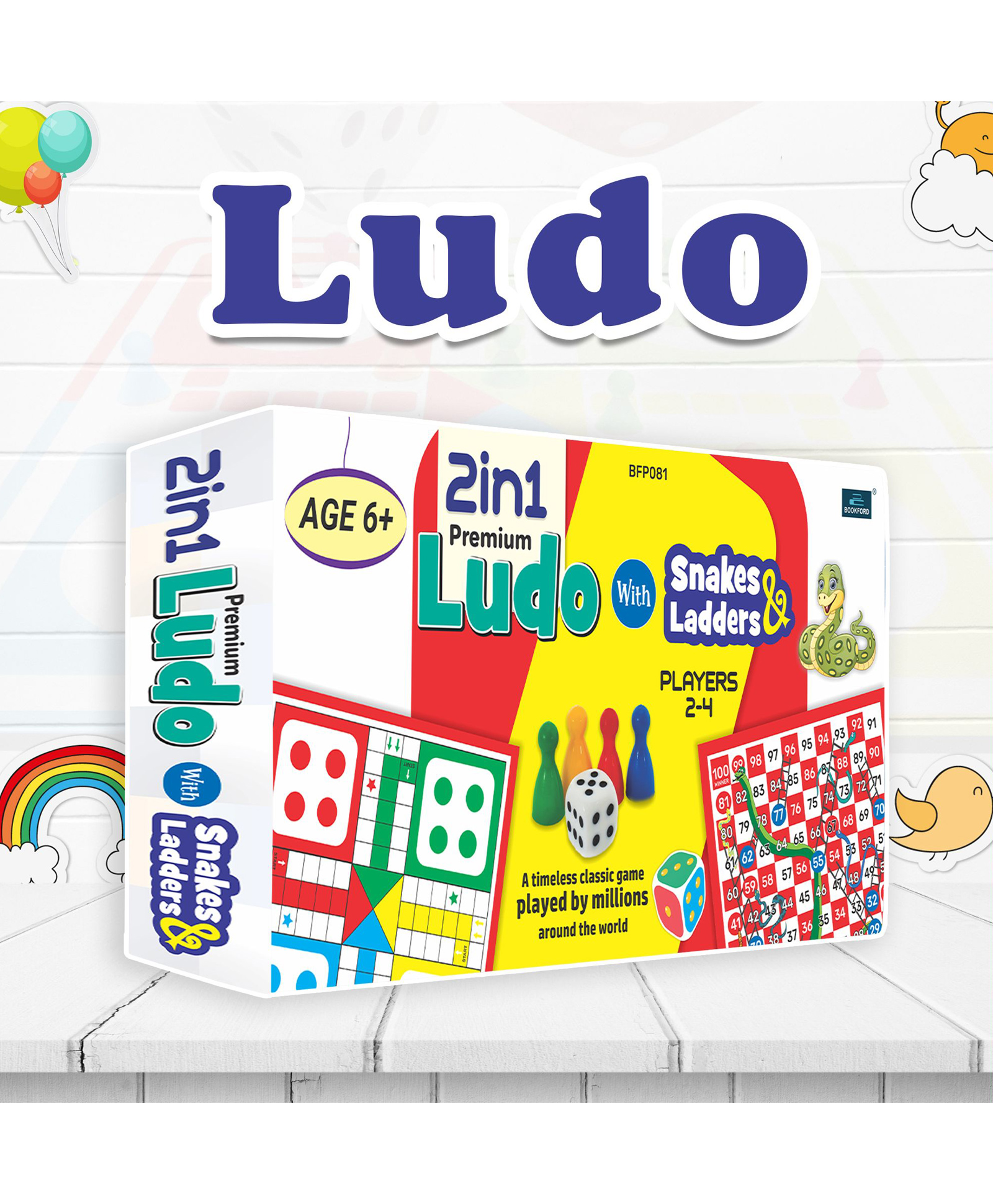 Bookford - 2 in 1 Premium Ludo With Snakes & Ladders-image-31