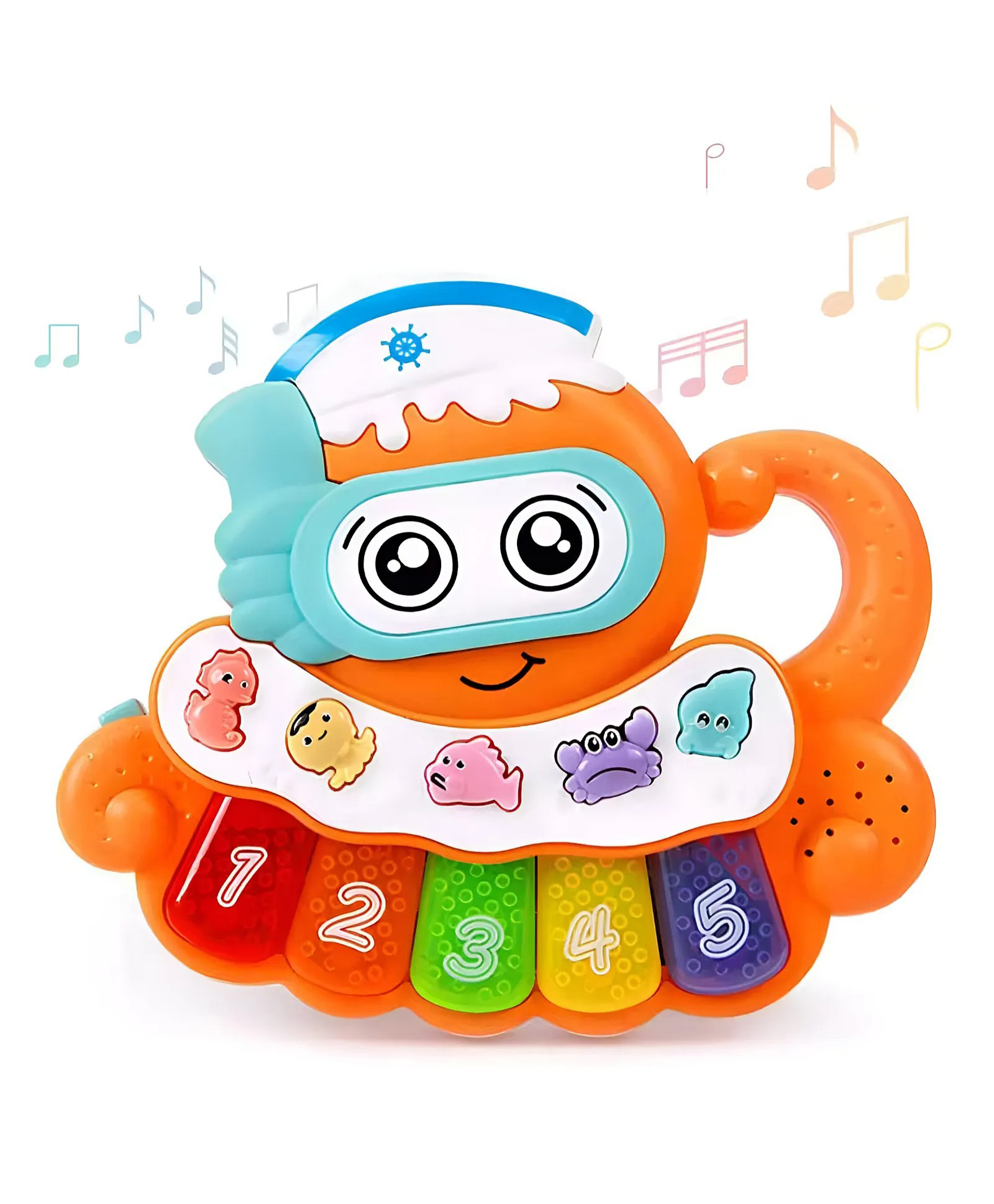 AKN TOYS Octopus Baby Piano Toys Early Learning Educational Piano Keyboard Musical Infant Toys- ( PACK OF 1 - COLOR MAY VARY )-picture-34