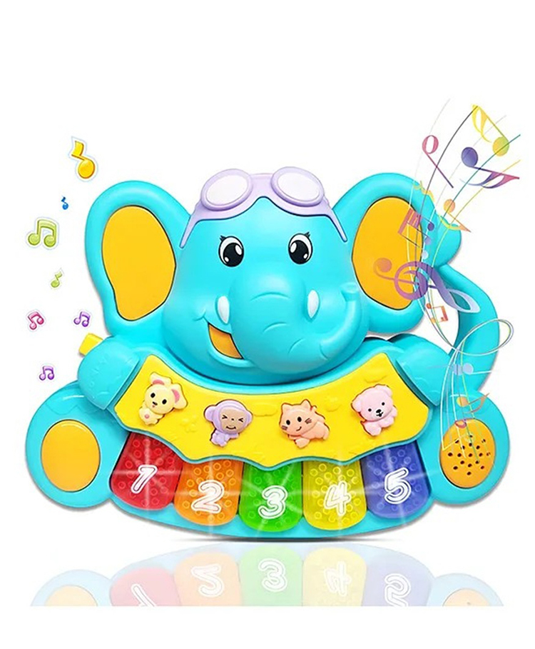 AKN TOYS Elephant Piano Keyboard Toys Early Learning Educational Piano Keyboard Musical Infant Toys- ( PACK OF 1 - COLOR MAY VARY )-picture-33