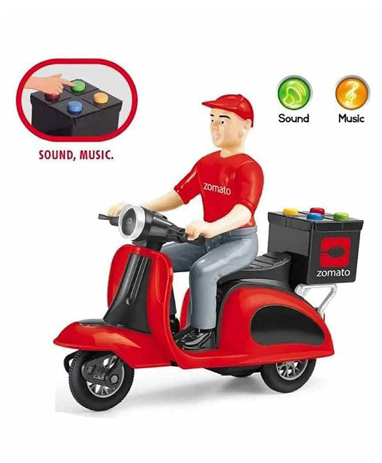 AKN TOYS Zomato Delivery Scooter Stunt scooter boy Toy for kids ( PACK OF 1 - COLOR MAY VARY )-picture-25