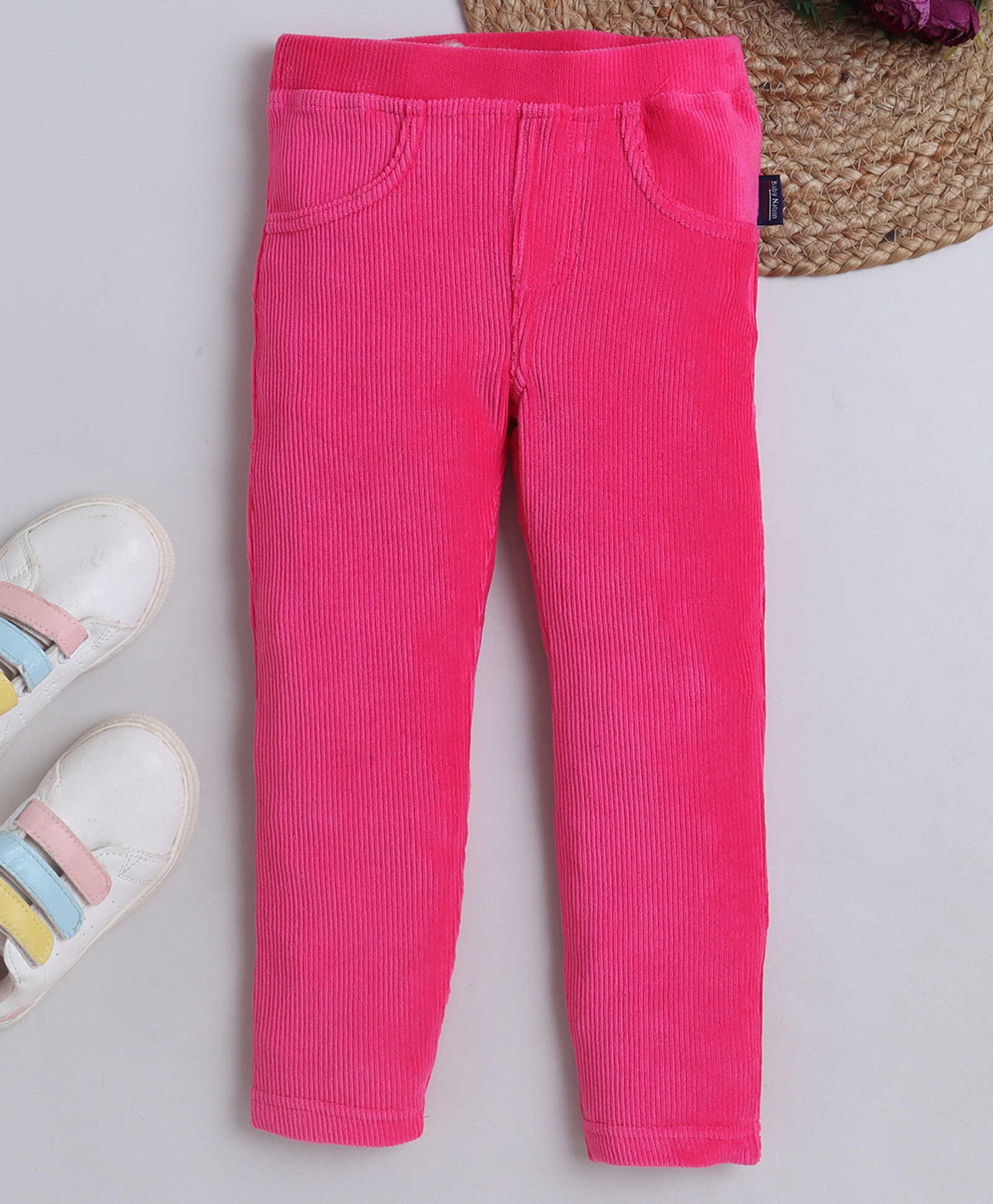 BABY NATION Knit Solid Pant - Fuchsia-picture-0