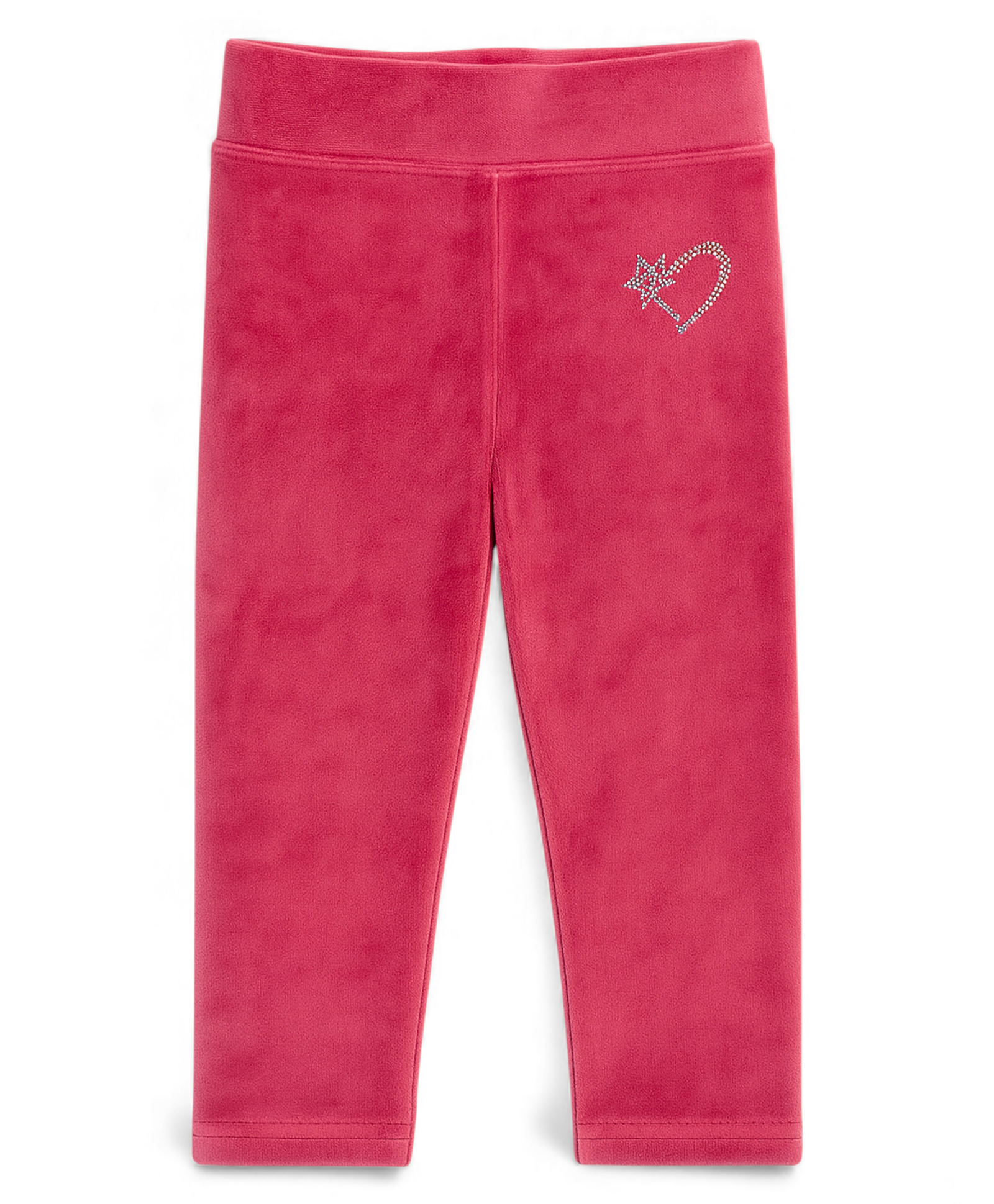 Lil Lollipop Knit Stone Heart Embellished Leggings - Pink-picture-22