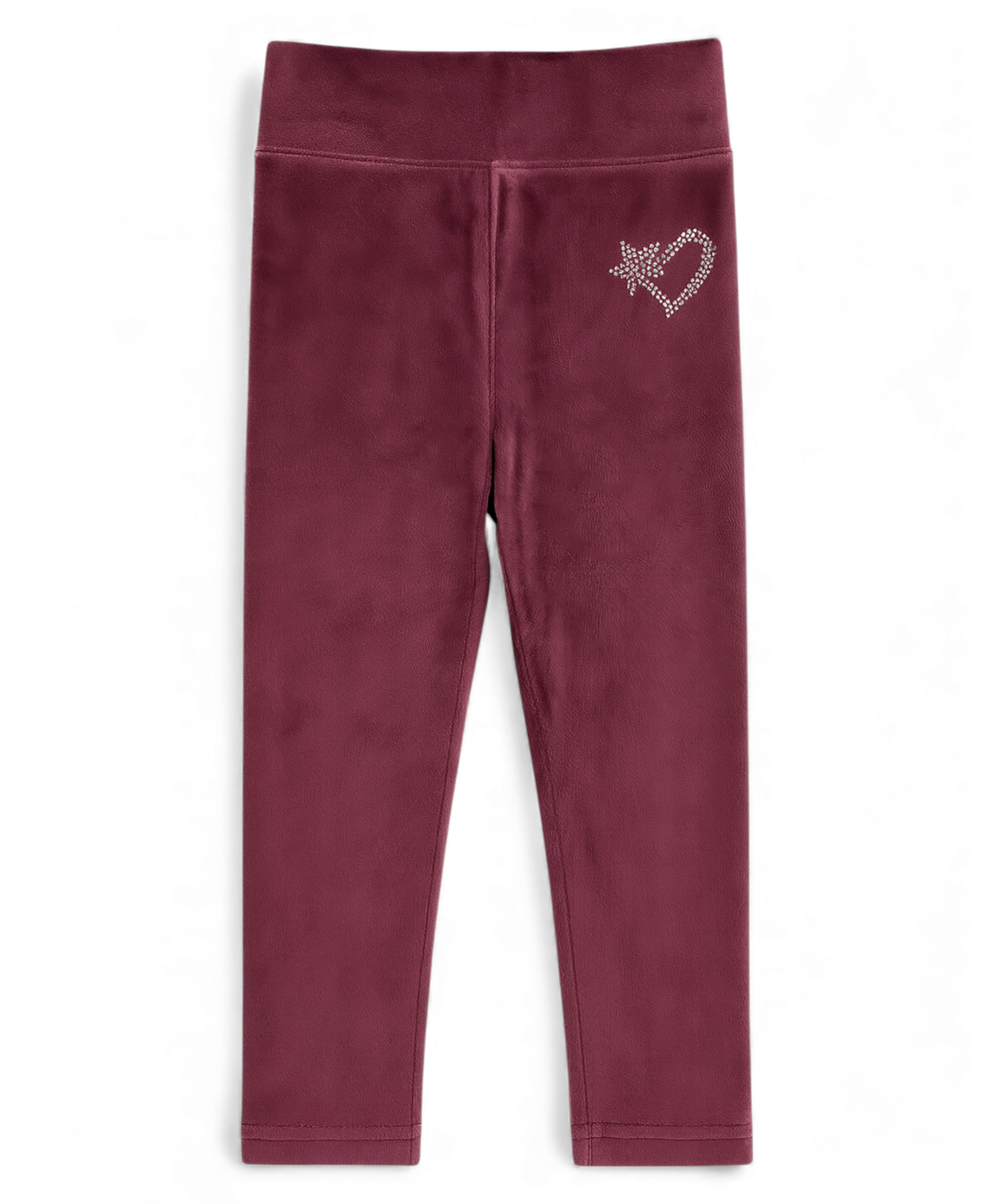 Lil Lollipop Knit Stone Heart Embellished Leggings - Purple-image-34