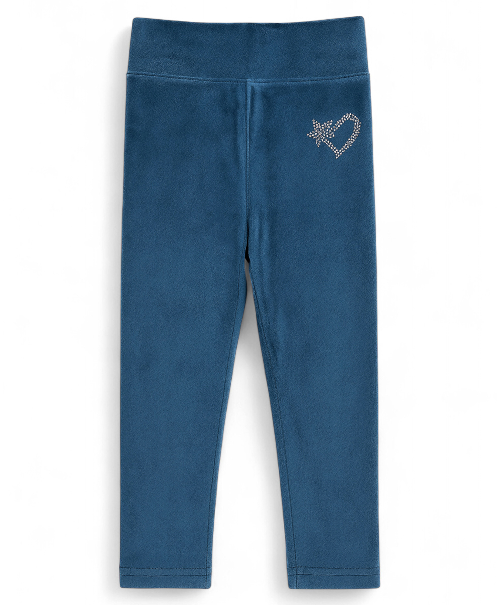 Lil Lollipop Knit Stone Heart Embellished Leggings - Blue-picture-24