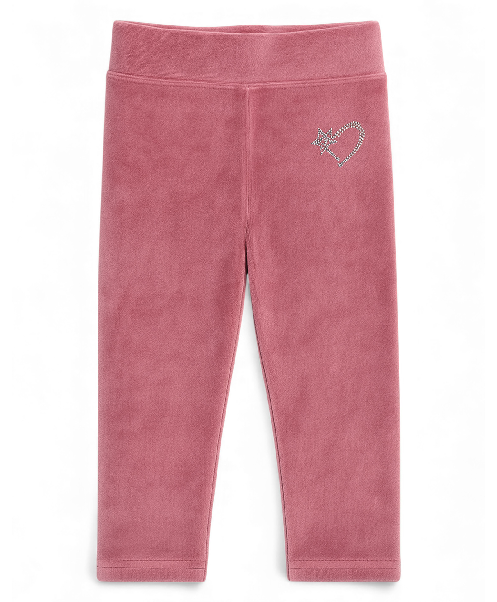 Lil Lollipop Knit Stone Heart Embellished Leggings - Mauve-picture-15