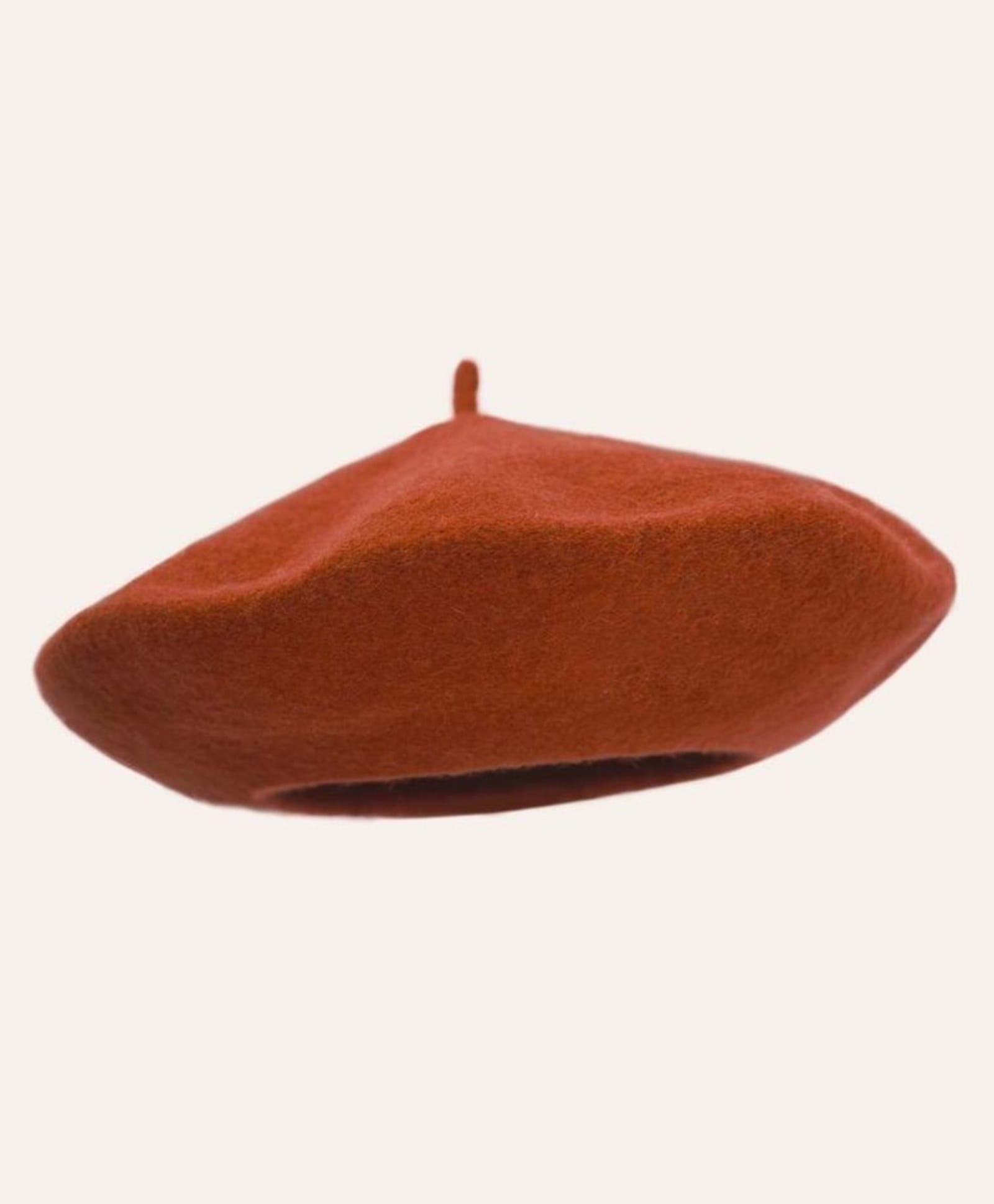 Tipy Tipy Tap Solid Beret - Brown - Circumference - 52 cms-picture-1