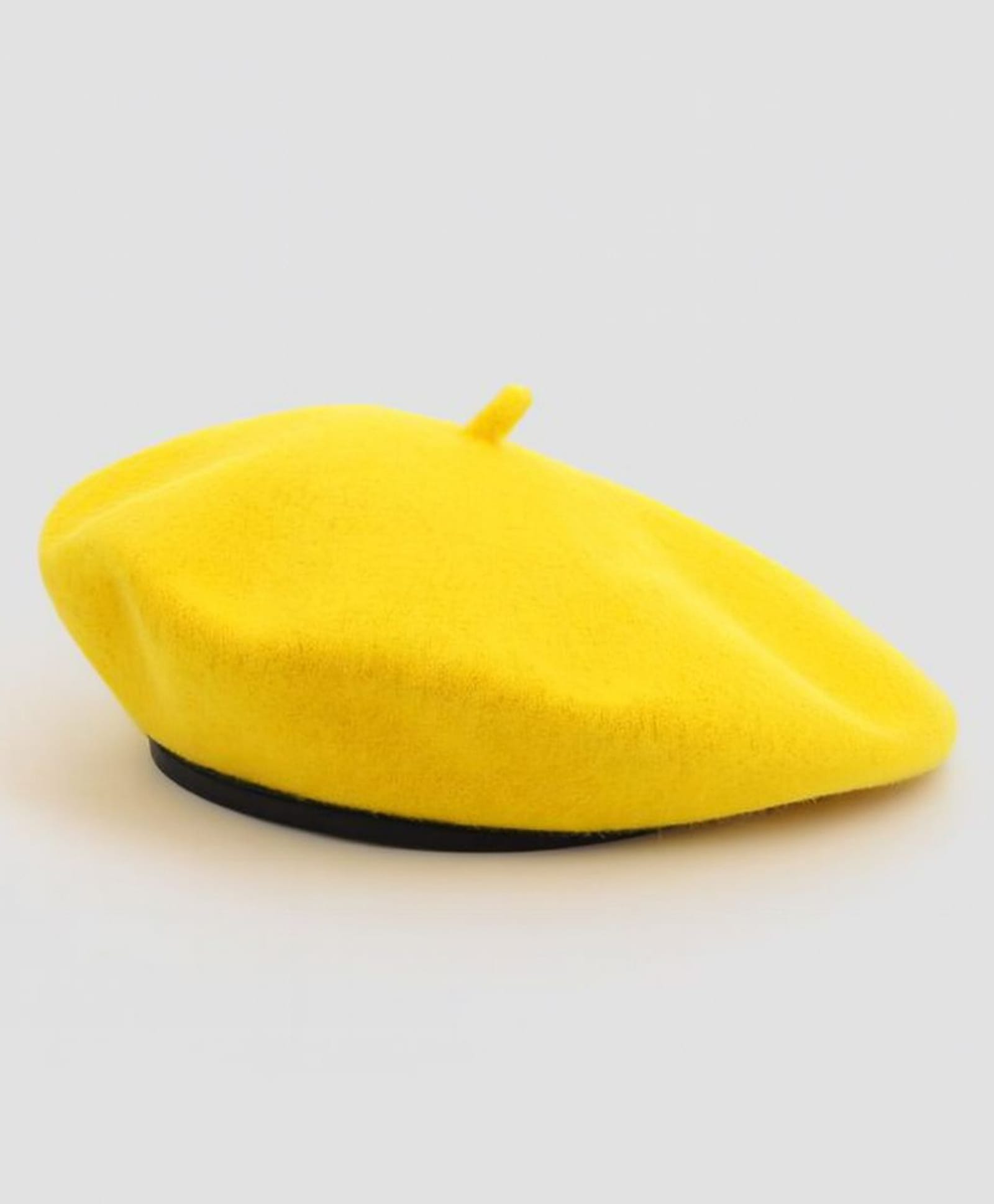 tipy tipy tap solid beret - yellow - circumference - 52 cms