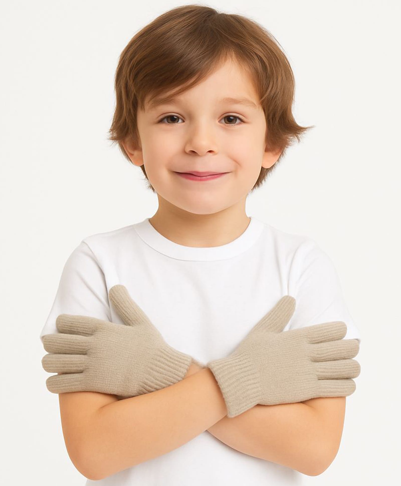 Tipy Tipy Tap Solid Gloves - Beige-picture-13
