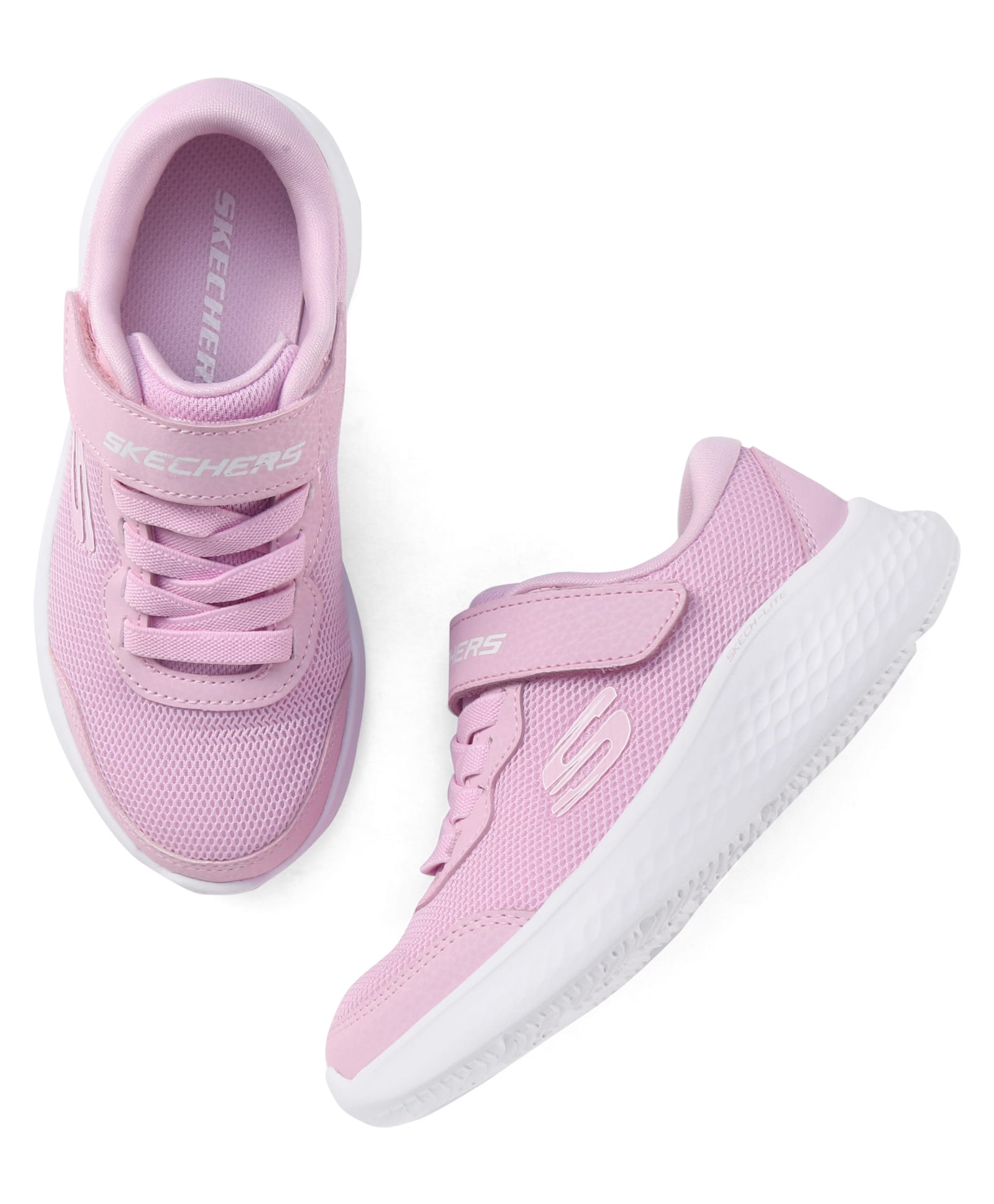 Skechers Casual Shoes With Velcro Closure & Logo Design - Pink-picture-45