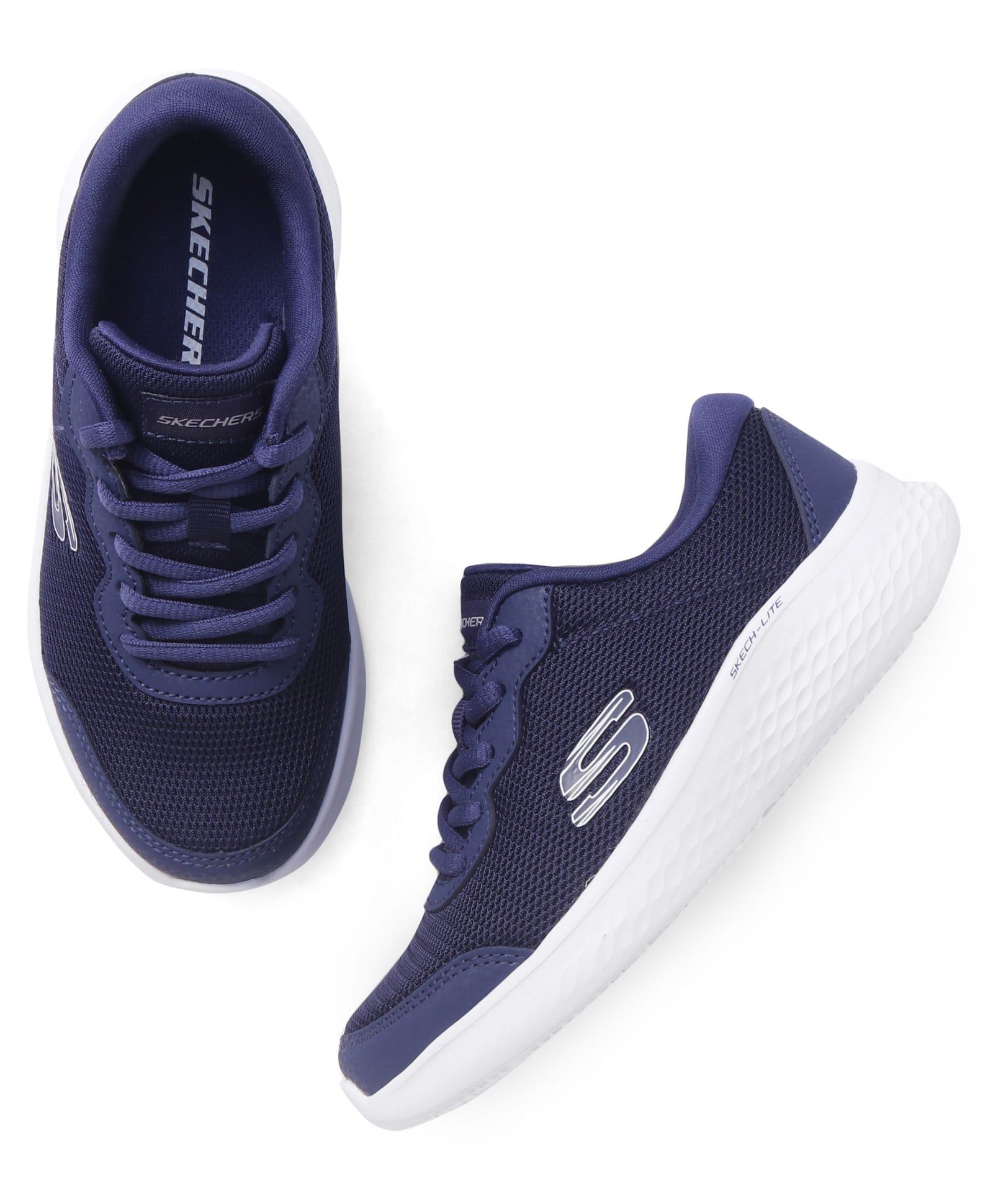 Skechers Casual Shoes With Velcro Closure & Logo Design - Navy Blue-picture-15
