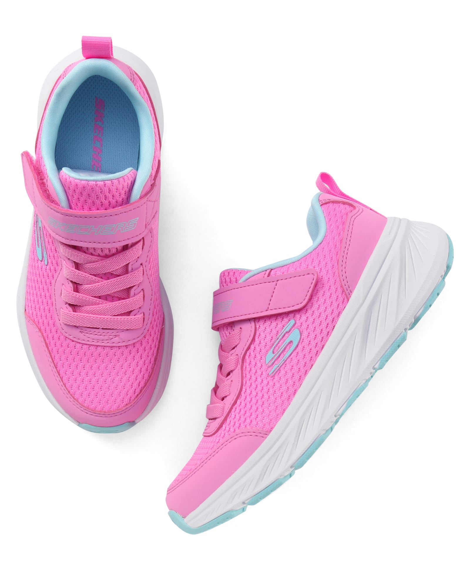Skechers Casual Shoes With Velcro Closure & Logo Design - Pink-image-39