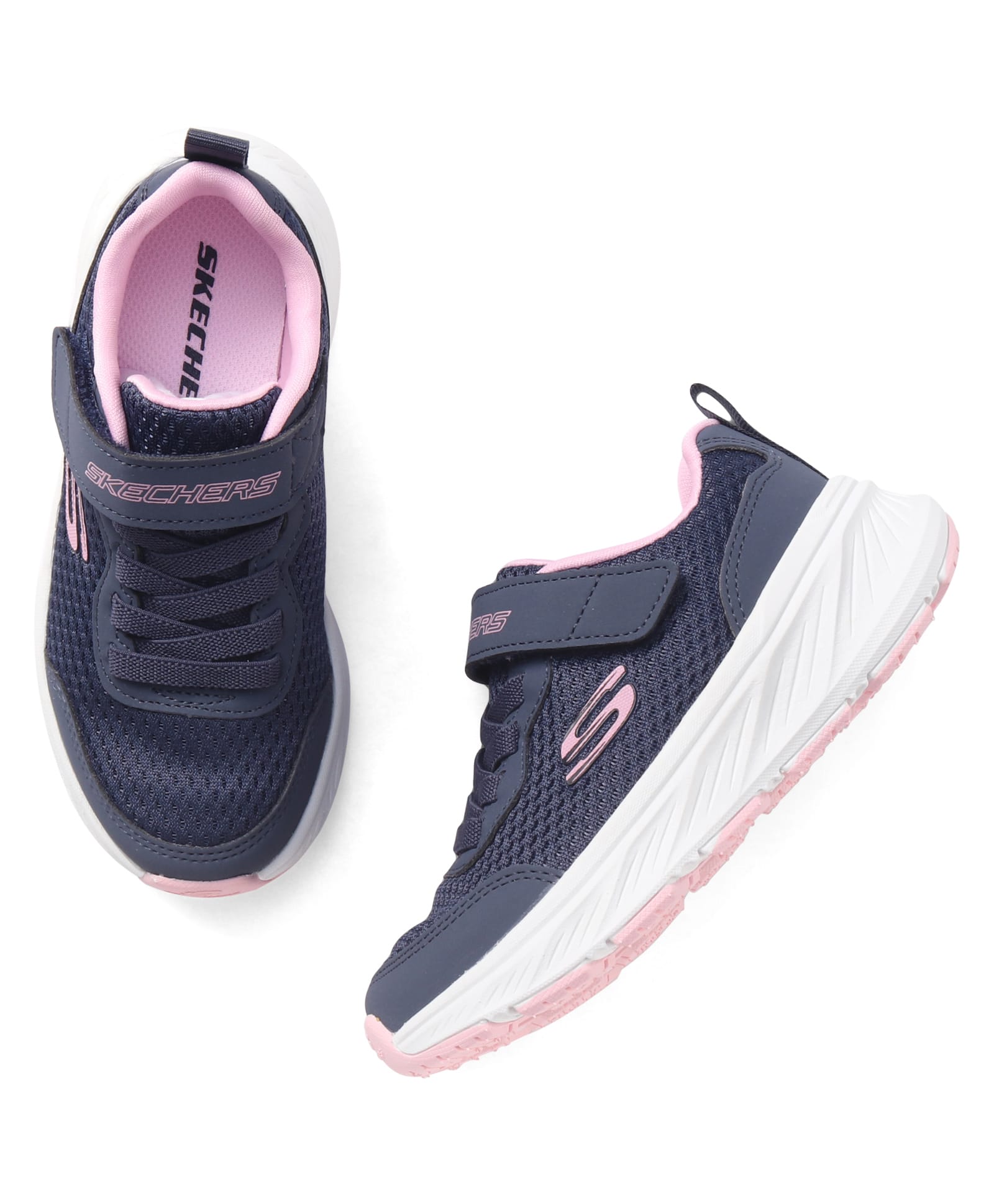 Skechers Casual Shoes With Velcro Closure & Logo Design - Navy Blue-picture-40