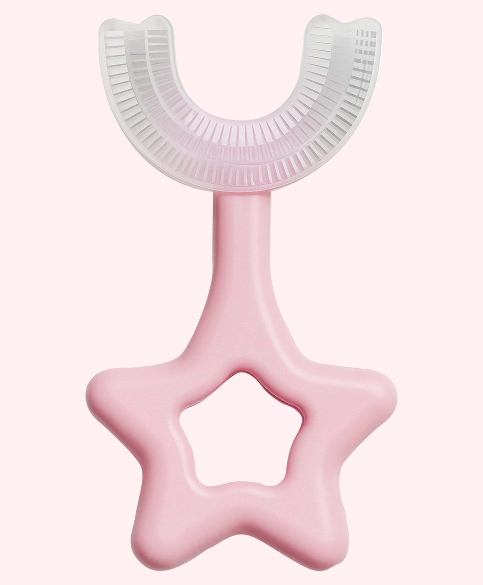Bebe Burp Kids U-Shape Silicone Toothbrush (Star Design, Soft Bristles, Pink)-image-14