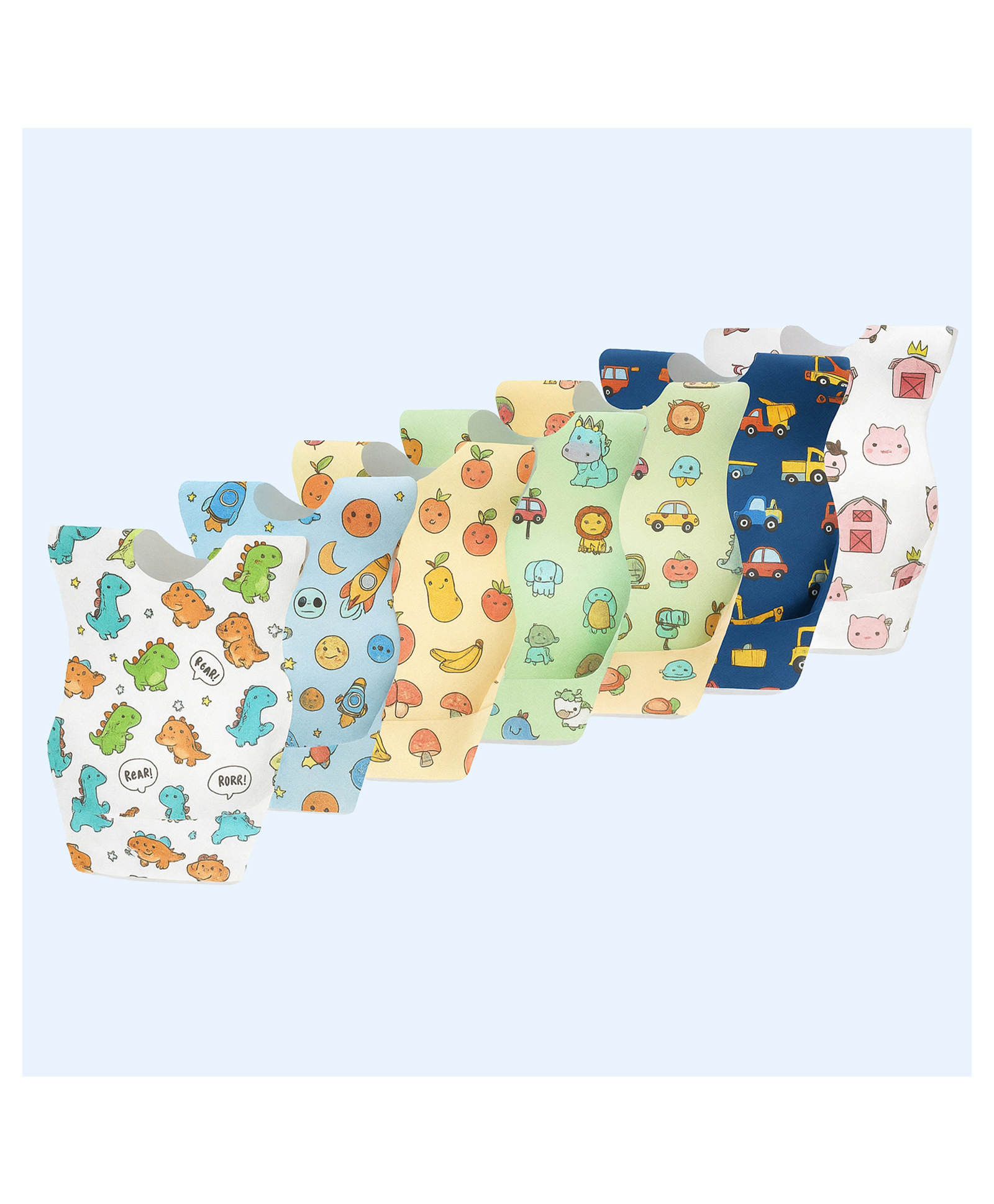 Bebe Burp Disposable Baby Bibs (Waterproof & Travel-Friendly, Pack of 10)-picture-34