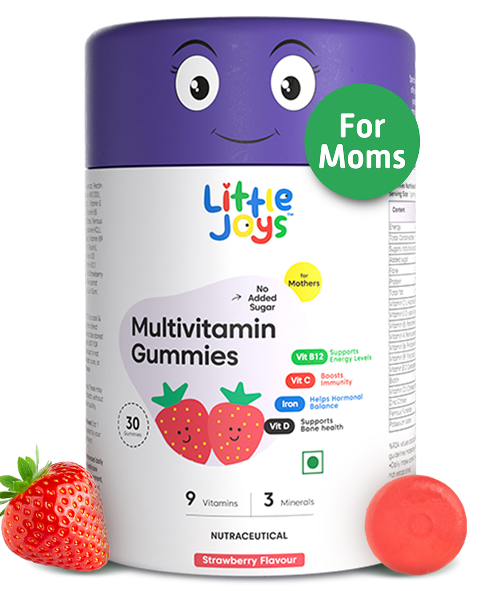 Little Joys Multivitamin Gummies For Moms with Biotin Iron & Zinc Boosts Immunity & Supports Bone Health - 30 Gummies
