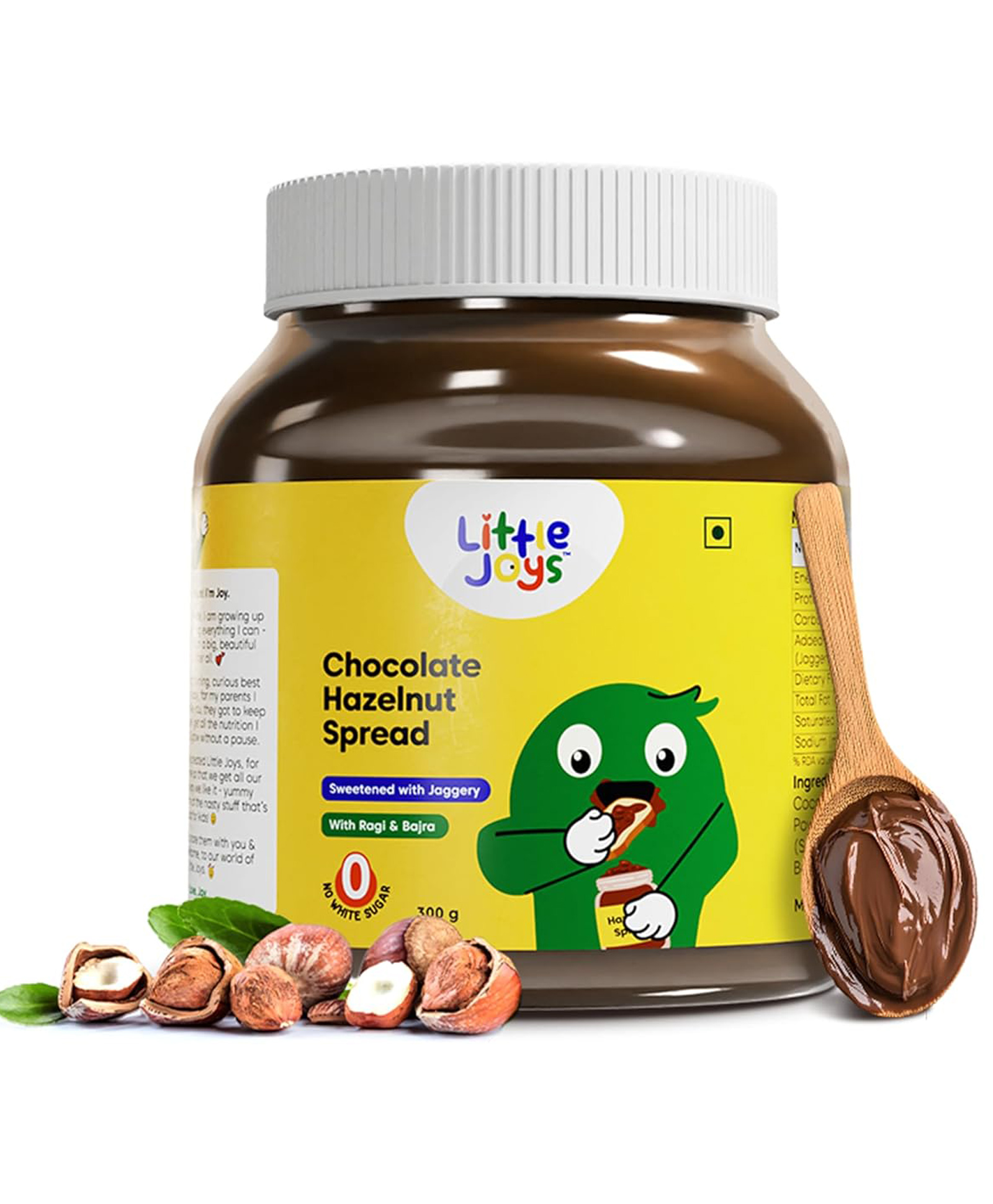Little Joys Chocolate Spread with No Refined Sugar & Palm Oil & Preservatives with Rich Hazelnut Cocoa Ragi - 300 g-picture-11